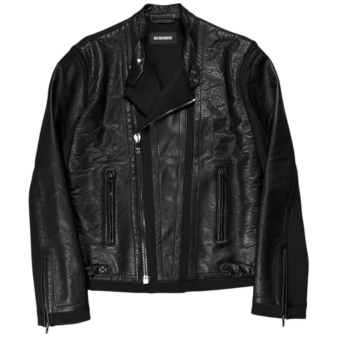 Dirk Bikkembergs Dirk Bikkembergs Asymmetric Zip Moto Leather Jacket Size US M / EU 48-50 / 2 - 5 Thumbnail