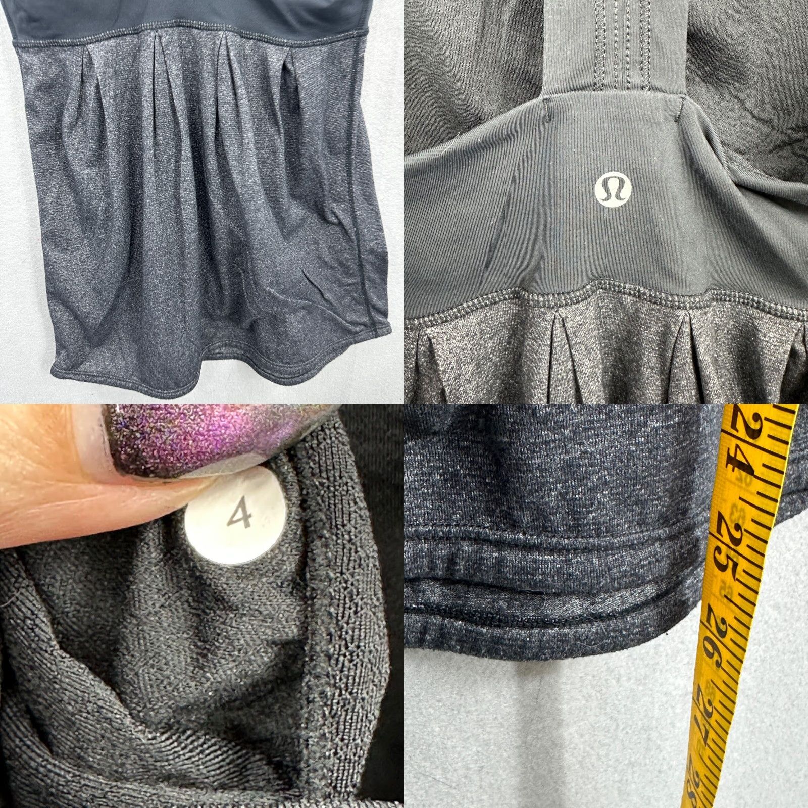 Lululemon Lululemon Swiftly Tech Tank Women 4 Black Gray Built in Bra Athletic T-Back Size S / US 4 / IT 40 - 8 Thumbnail