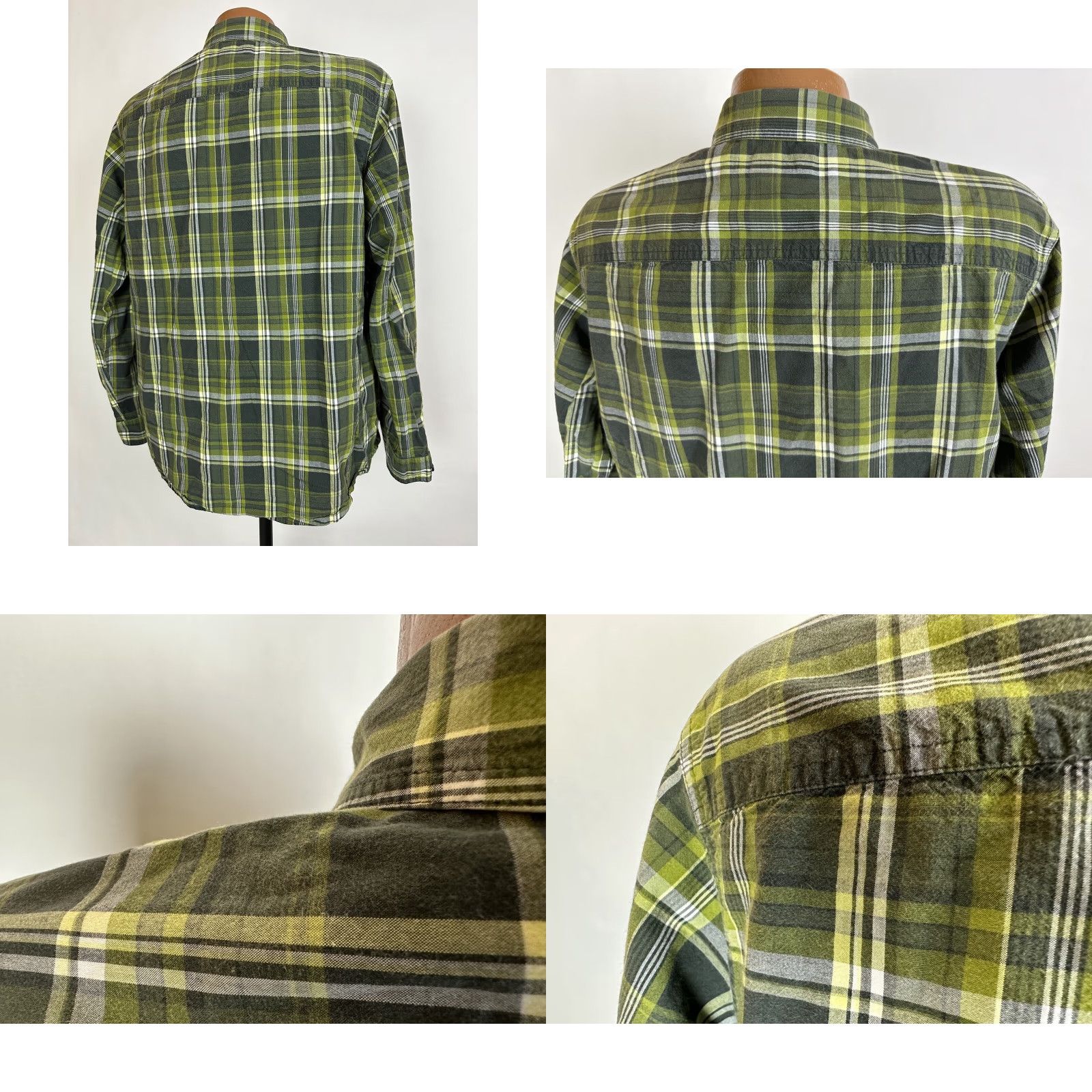Vintage Columbia Travel Shirt Men Medium Gray Green Plaid Button-Down Cotton Shirt Size US M / EU 48-50 / 2 - 8 Thumbnail