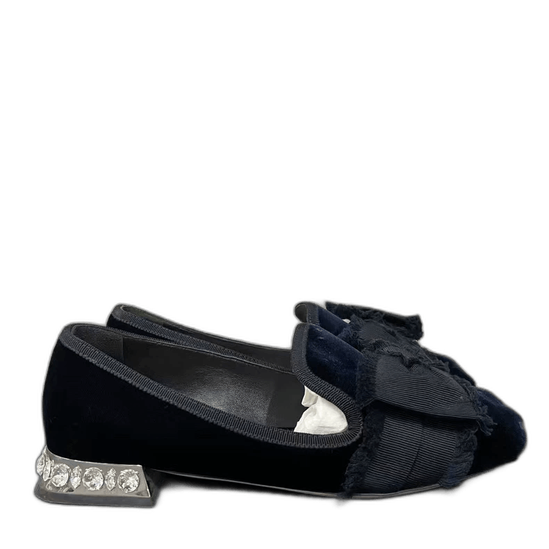 Miu Miu Miumiu Rhinestone Bow Shoes Size 37-yf Size US 7.5 / EU 40-41 - 1 Thumbnail