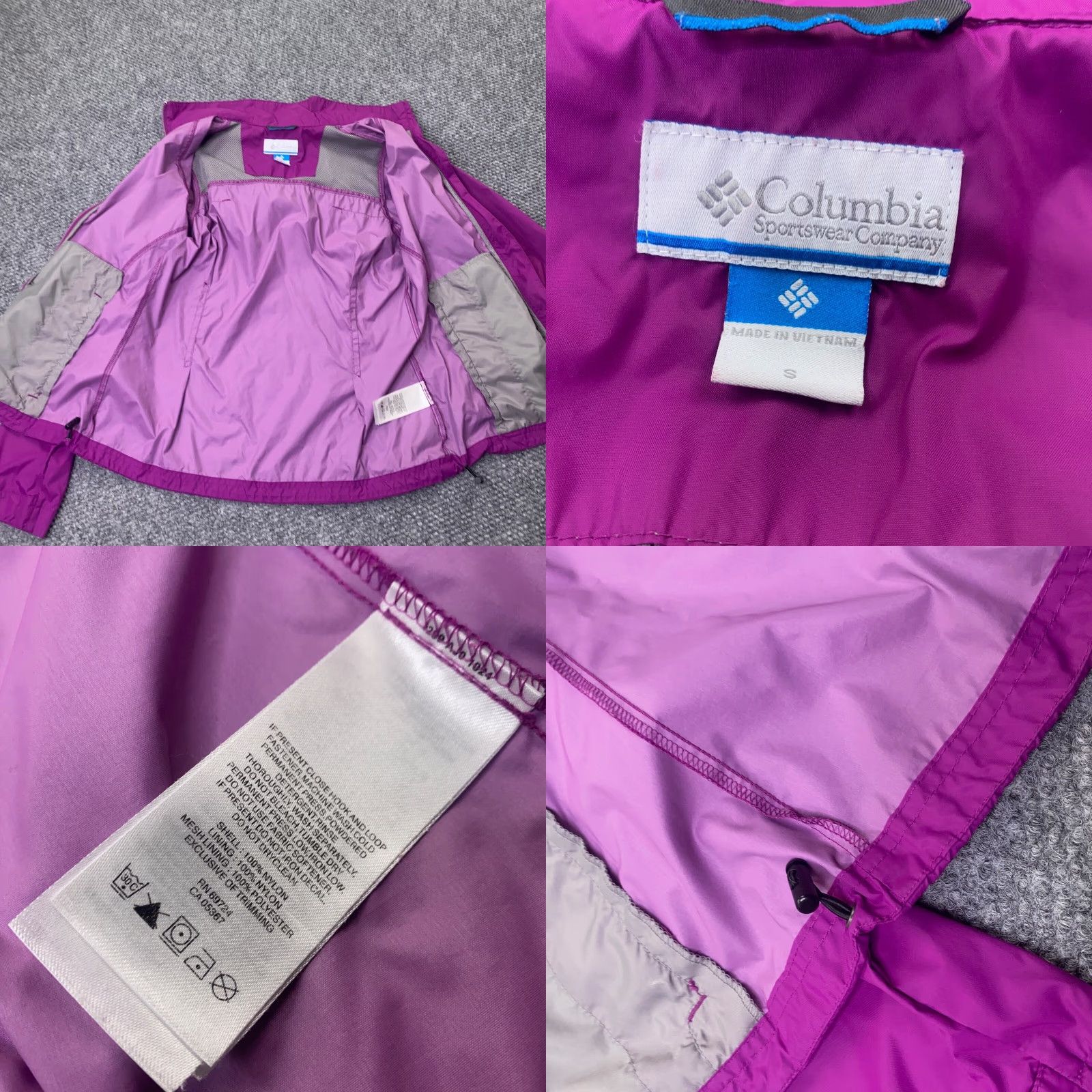 Vintage Columbia Omni-Shield Windbreaker Jacket Women S Purple Lightweight Hooded Full Zip Pockets Womens Size S / US 4 / IT 40 - 8 Thumbnail