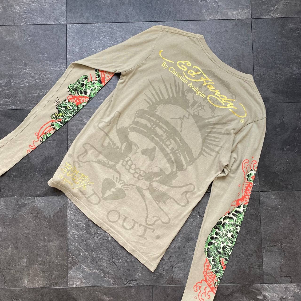 Christian Audigier × Ed Hardy × Vintage Rare big logo Ed hardy by Christian audigier long sleeve Size US S / EU 44-46 / 1 - 10 Thumbnail