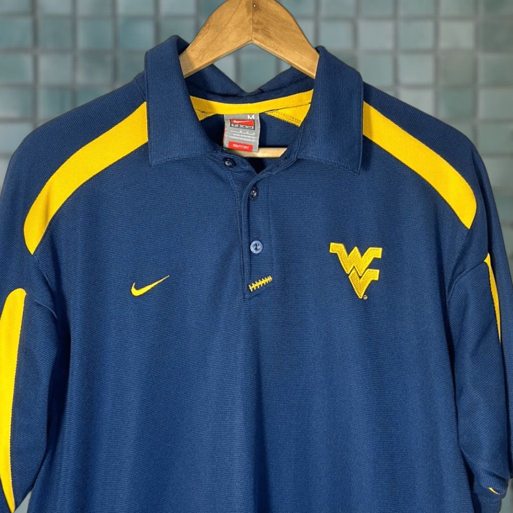 Nike Nike West Virginia Mountaineers Polo Shirt M Dri-Fit Football White Men Size US M / EU 48-50 / 2 - 1 Thumbnail