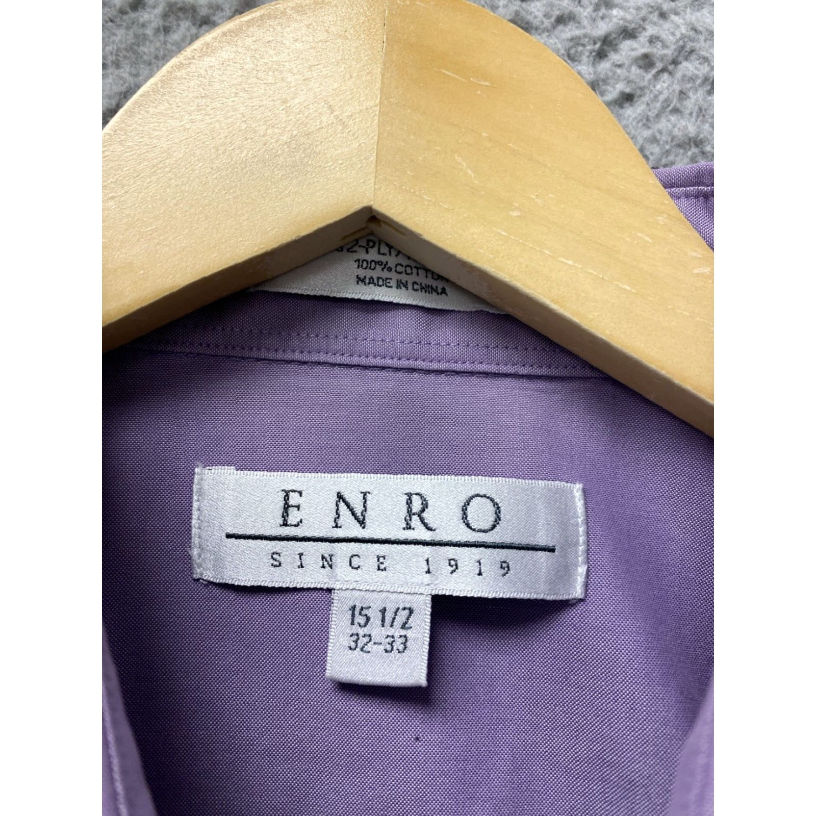 Enro Enro Fashion Knits Shirt 15.5 32/33 Purple Lavender Cotton Medium 162-6 / 33/32 Size M Button-Front Long Sleeve Vintage Original Disco Casual Jeans? Size US M / EU 48-50 / 2 - 4 Thumbnail