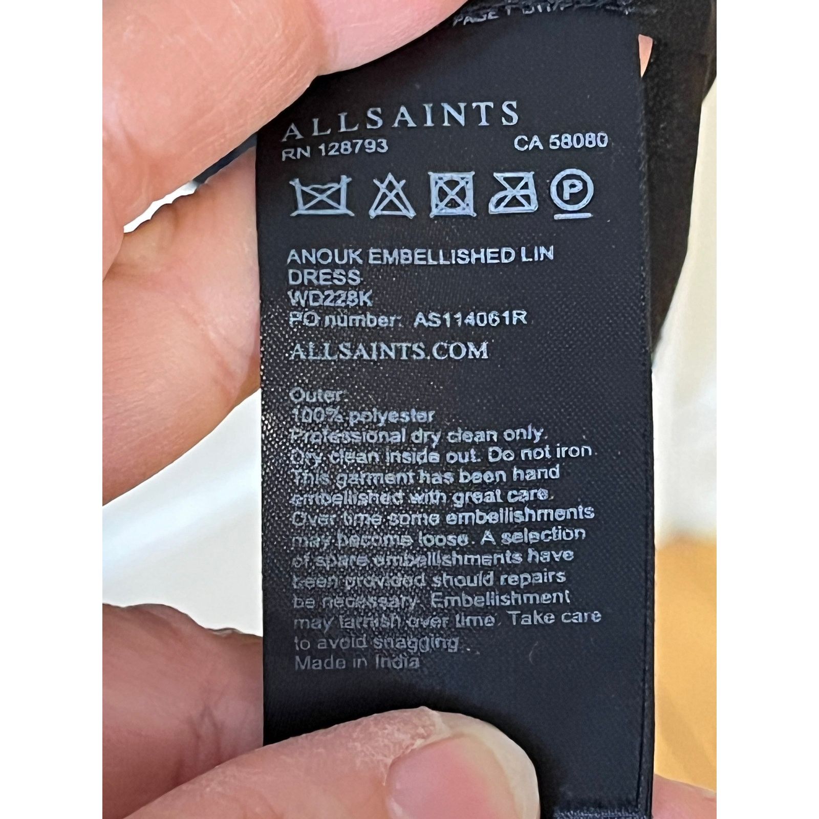 Allsaints AllSaints Embellished Beaded Dress Black Cocktail Dress Sz 4 Size S / US 4 / IT 40 - 4 Thumbnail