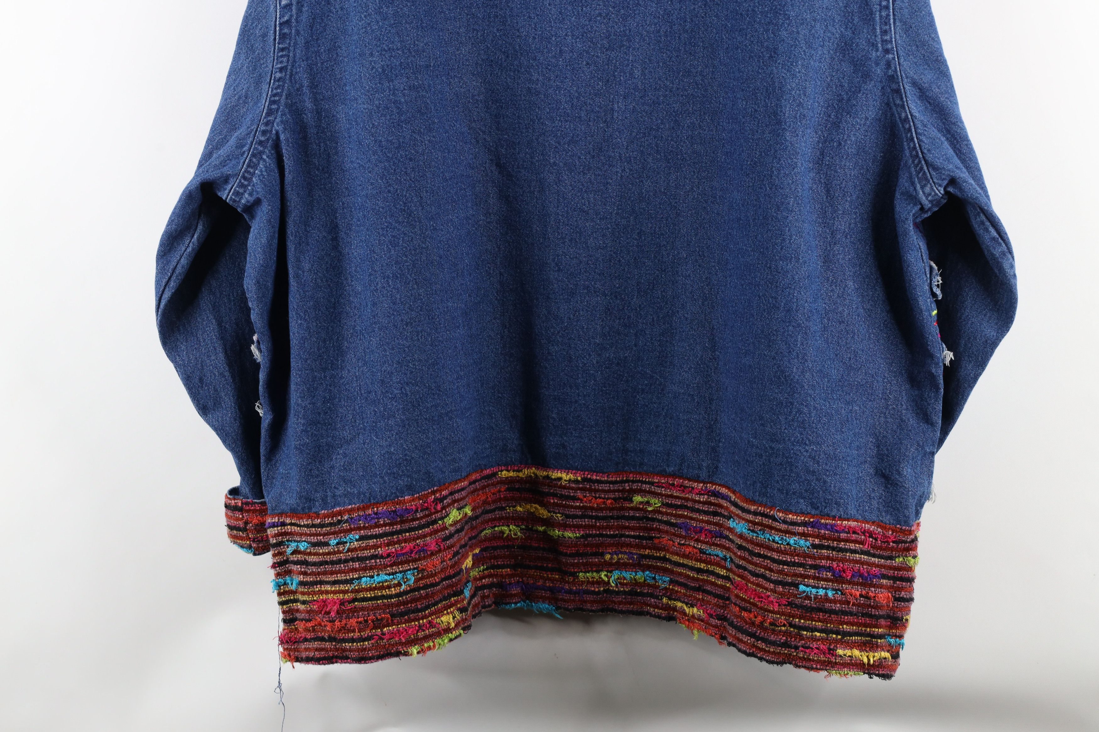 Vintage Vintage 90s Streetwear Patchwork Denim Jean Button Jacket Size XXL / US 16-18 / IT 52-54 - 11 Thumbnail
