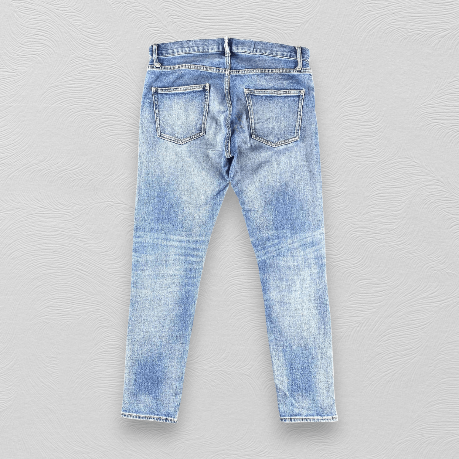Japanese Brand Ships Selvedge Faded Blue Skinny Denim KJ3428 Size US 32 / EU 48 - 2 Thumbnail