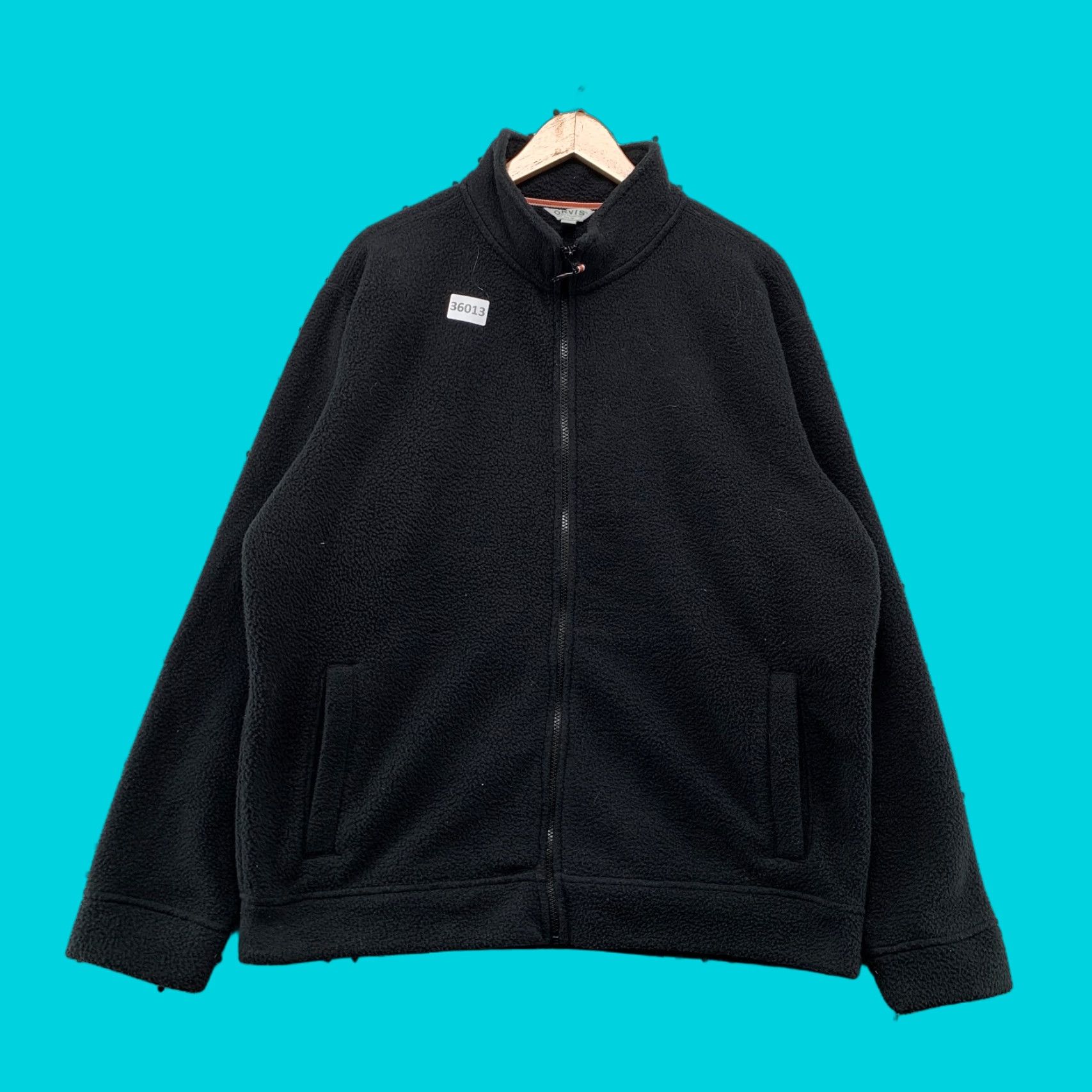 Orvis VINTAGE Orvis Fleece Full Zip Jacket Mens L Black Outdoor Casual 26X28 Size US L / EU 52-54 / 3 - 1 Thumbnail