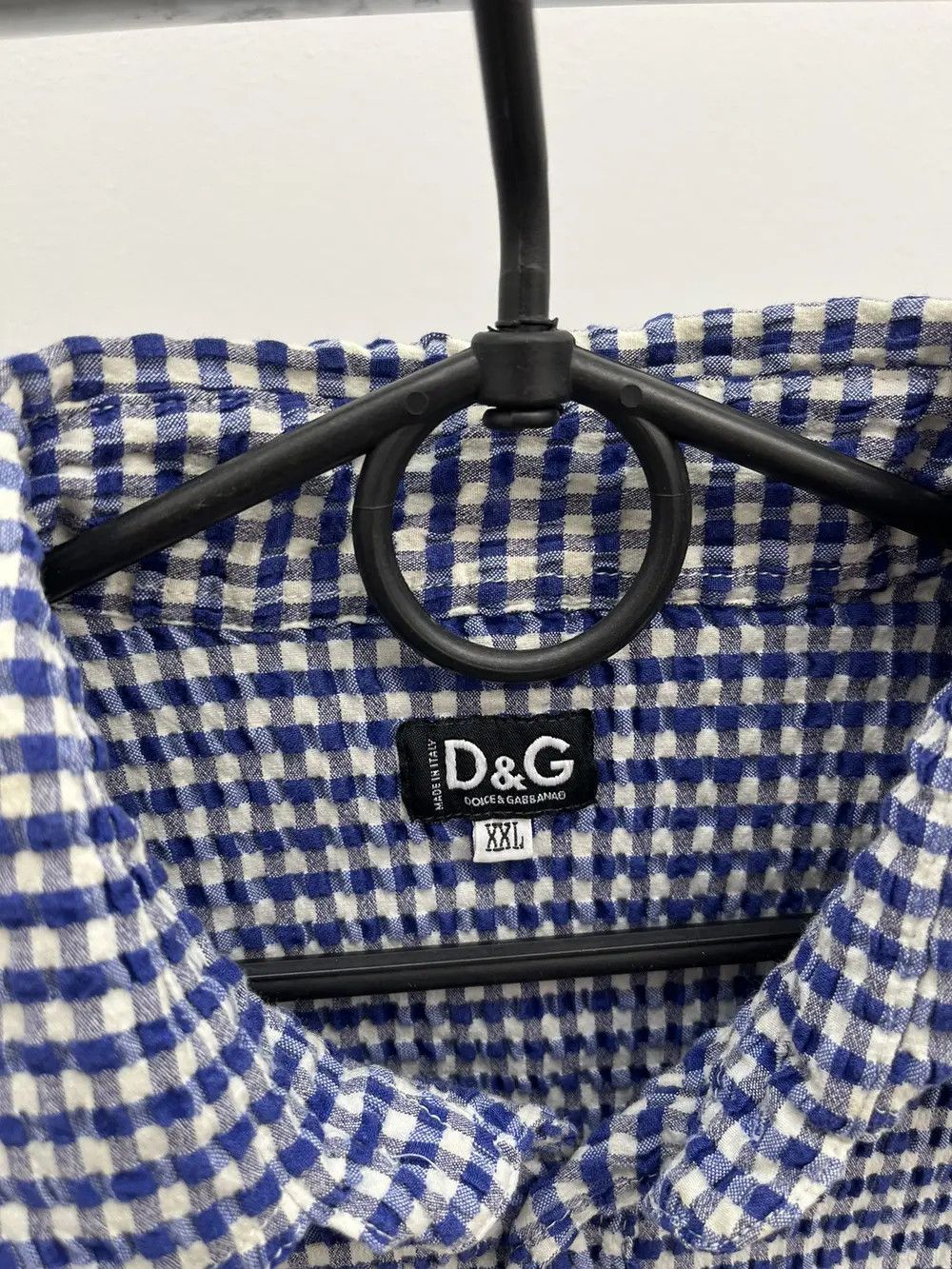 Dolce & Gabbana Vintage Dolce & Gabbana Button Up Check Stretch Shirt Size US XL / EU 56 / 4 - 2 Thumbnail