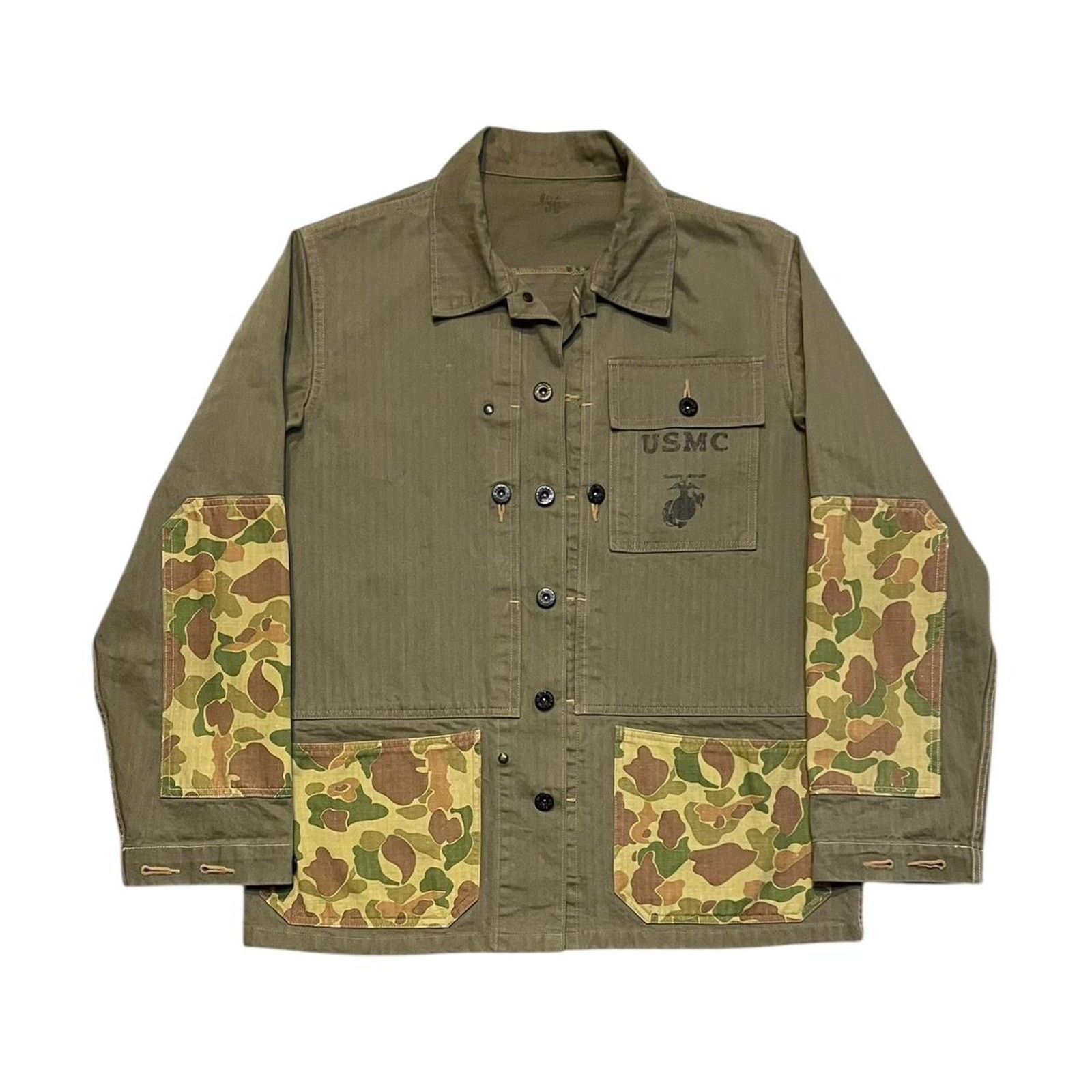 Buzz Rickson's Buzz Ricksons USMC Herringbone Utility Jacket frog skin camo Size US M / EU 48-50 / 2 - 2 Thumbnail