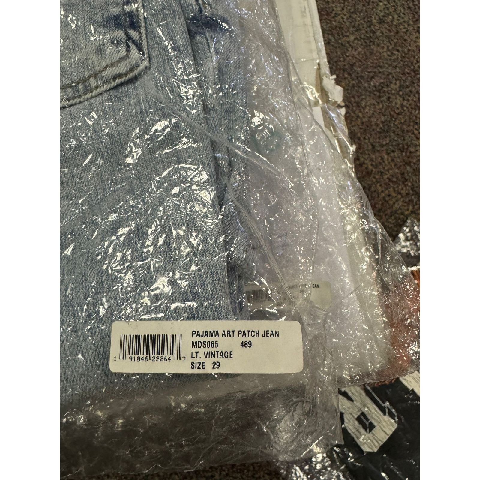 Amiri o1rshd1 Pajama Art Patch Jeans in Light Blue Size US 29 - 21 Thumbnail