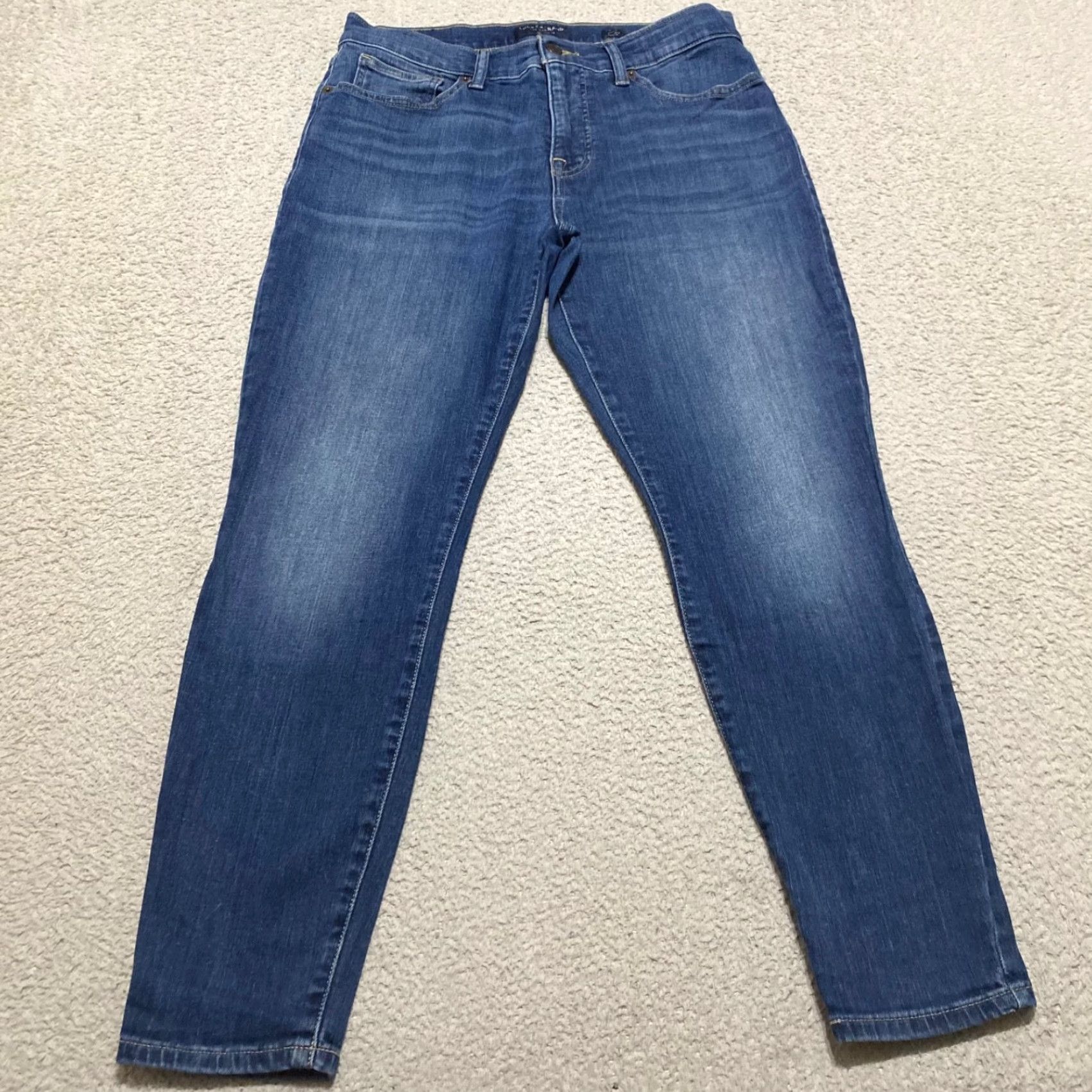 Lucky Brand Lucky Brand Jeans Blue Denim Dark Wash Ava Mid Rise Skinny Women’s 10 Regular 26in Inseam 5-Pocket Cotton Spandex" Size 32" / US 10 / IT 46 - 2 Thumbnail