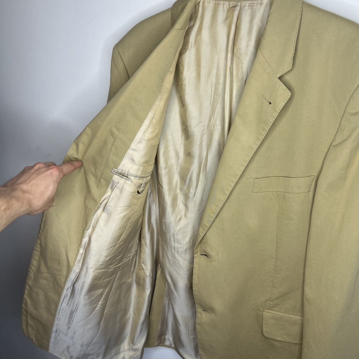 Burberry Vintage Burberry blazer beige jacket coat Size 48R - 5 Thumbnail