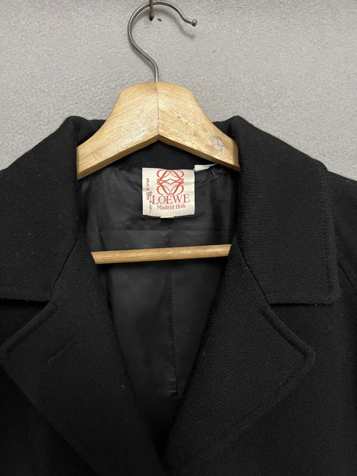 Loewe 540. LOEWE Vintage Black Boxy Cut Jacket Size US L / EU 52-54 / 3 - 3 Thumbnail