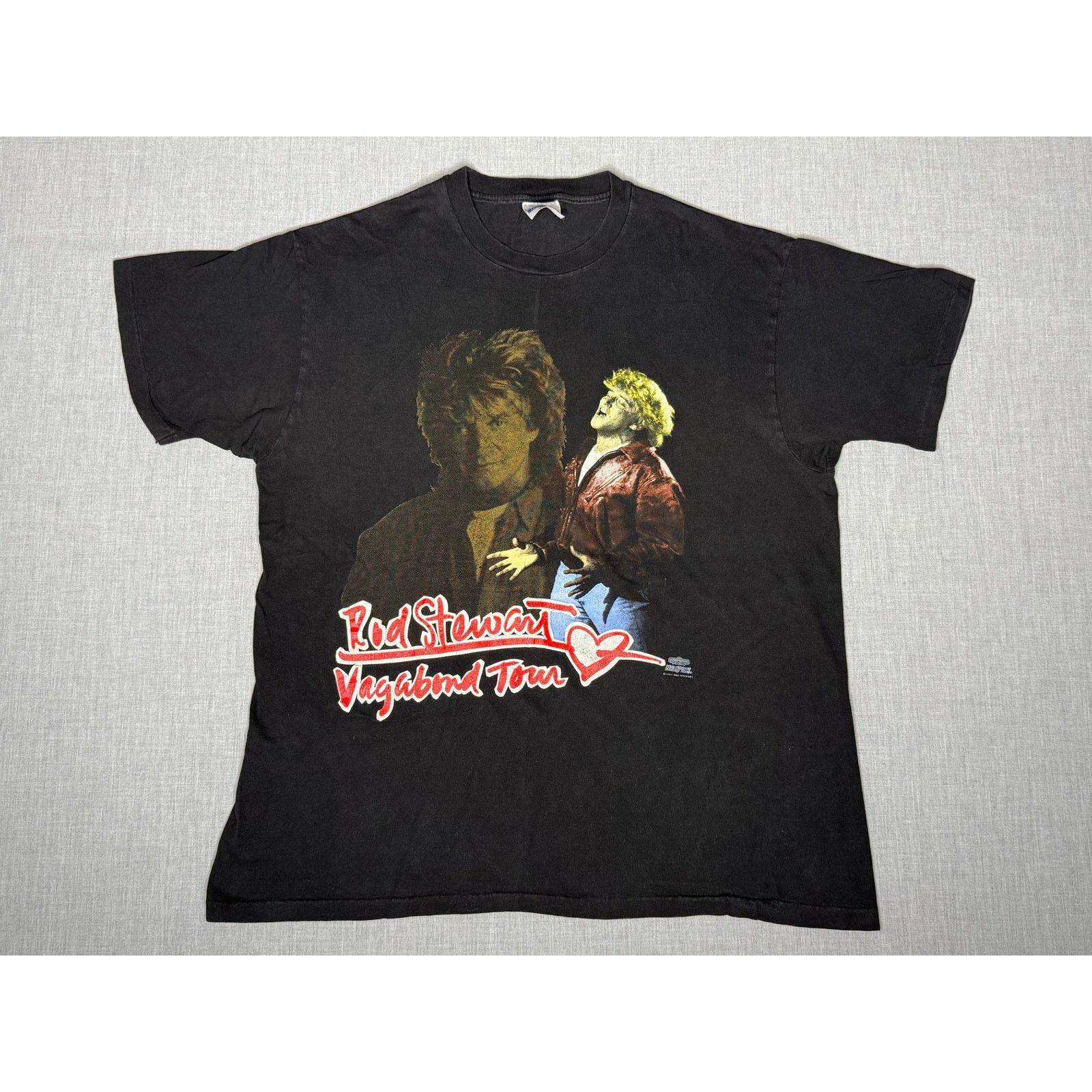 Hanes × Vintage Vintage 1991 Rod Stewart Vagabond Heart Tour T-shirt XL Size US XL / EU 56 / 4 - 1 Thumbnail