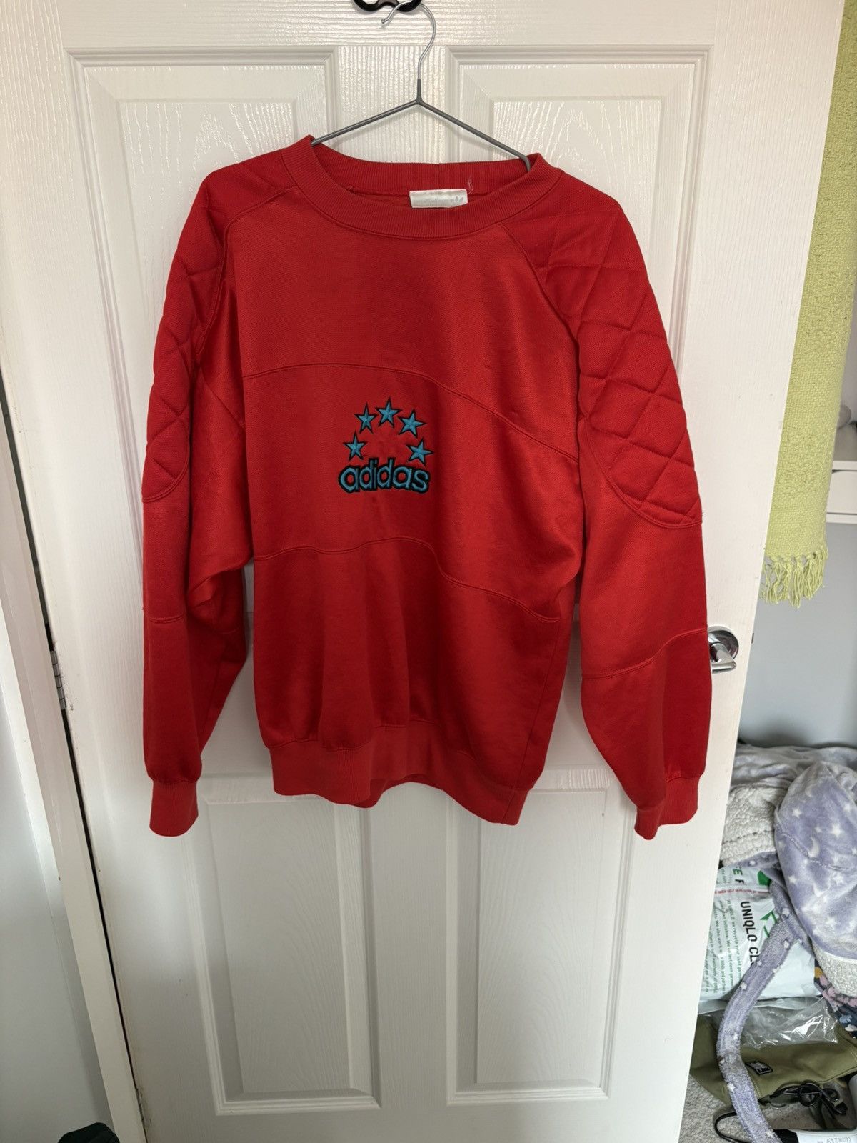 Adidas Vintage 90’s Adidas Goalkeeper Quilted Sweatshirt Size US M / EU 48-50 / 2 - 1 Thumbnail