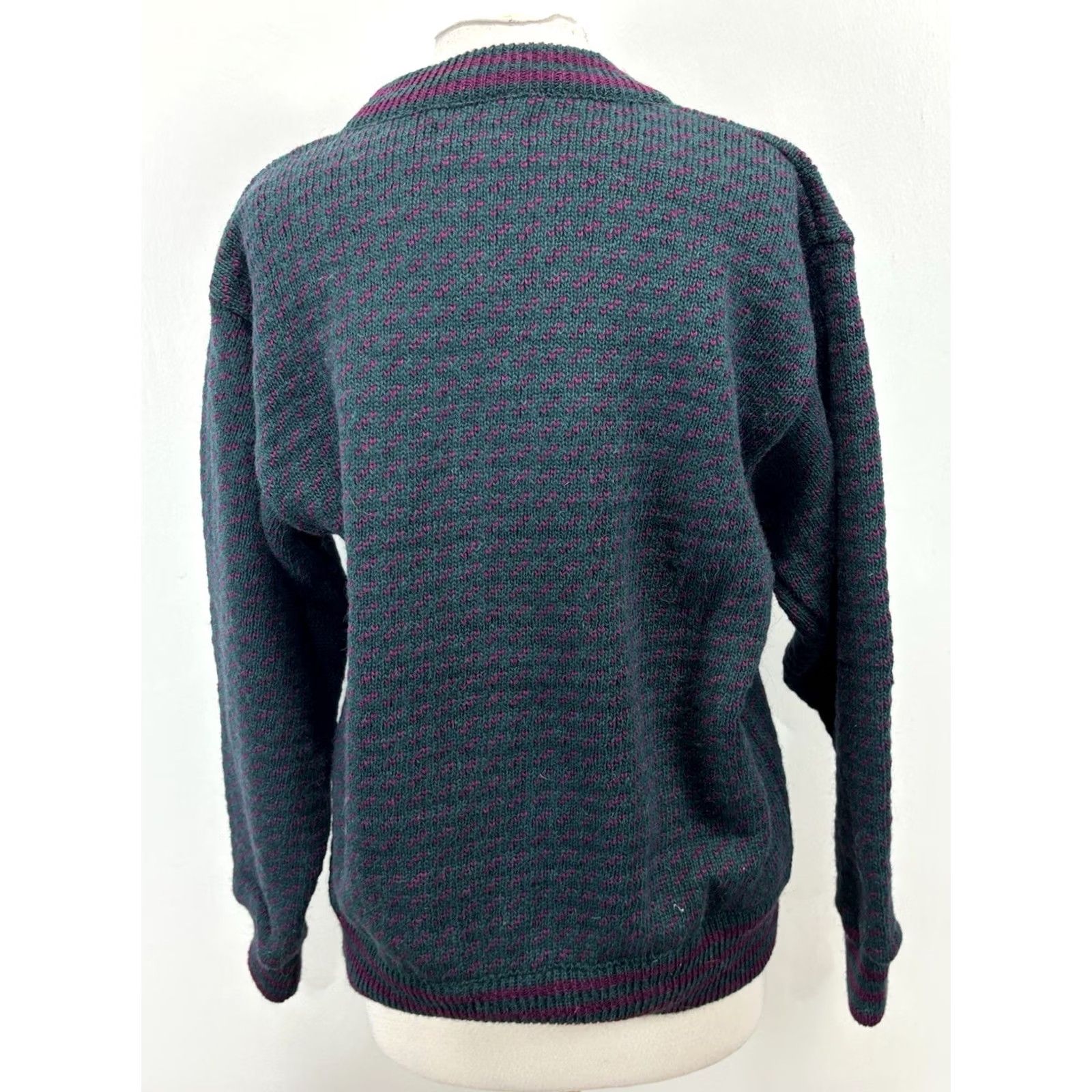 Vintage VINTAGE L.L.Bean Norwegian Sweater Birds Eye Wool Blend Large Womens 80s Crewneck Pullover Knit Wool Fall Winter Crew Neck Shirt Woman Size L / US 10 / IT 46 - 3 Thumbnail