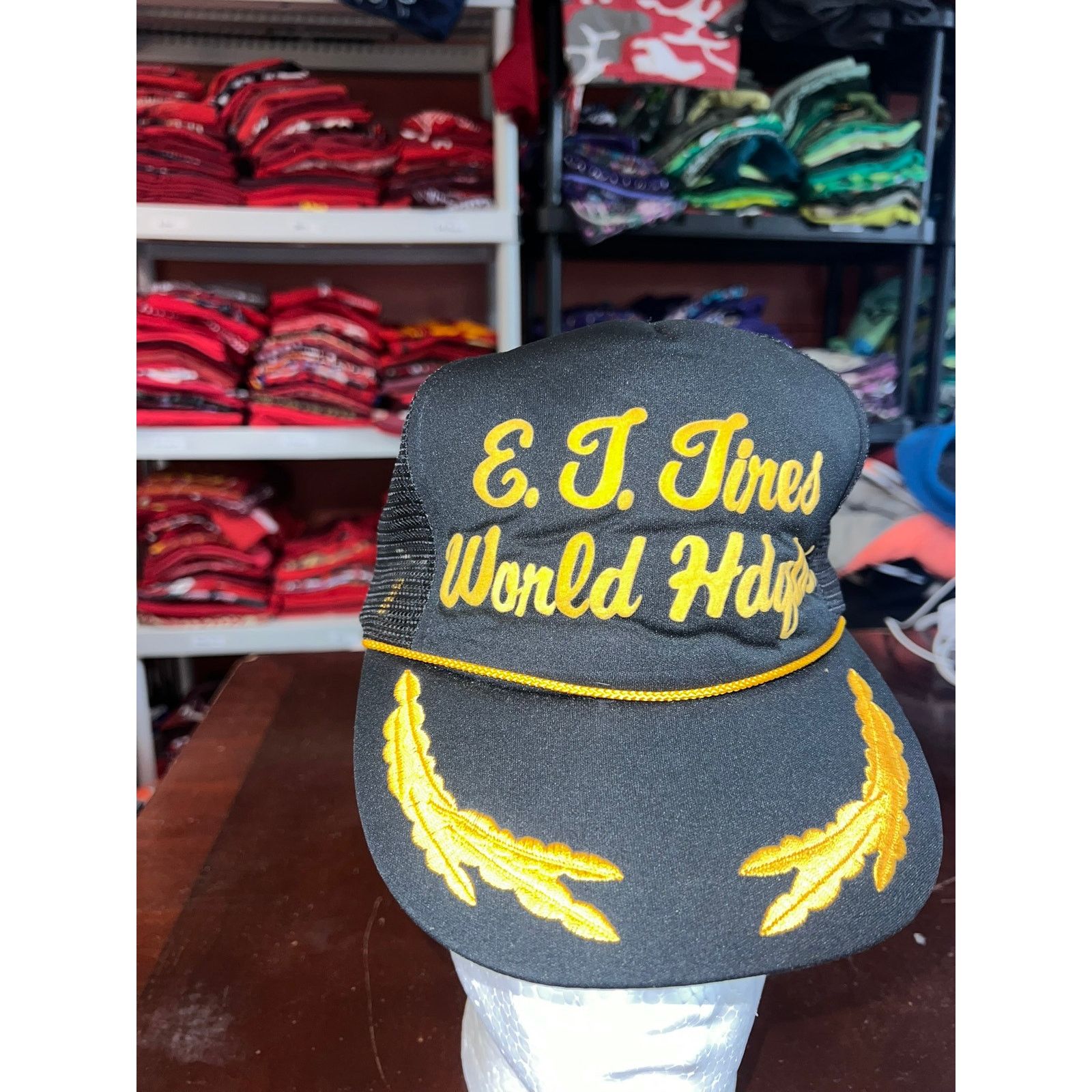 Vintage Vintage Black Trucker Hat Scrambled Eggs EJ Tines HQ VTG OS Size ONE SIZE - 2 Thumbnail