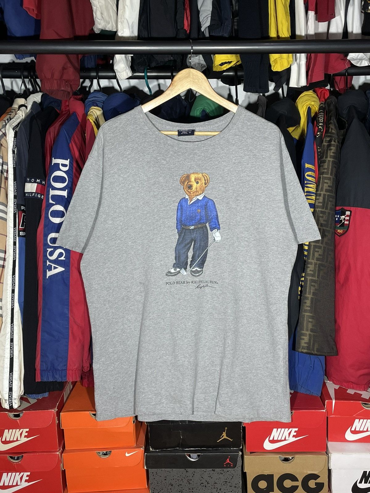 Polo Ralph Lauren × RRL Ralph Lauren × Vintage T-Shirt Polo Bear Golf OG Vintage Size US L / EU 52-54 / 3 - 1 Thumbnail