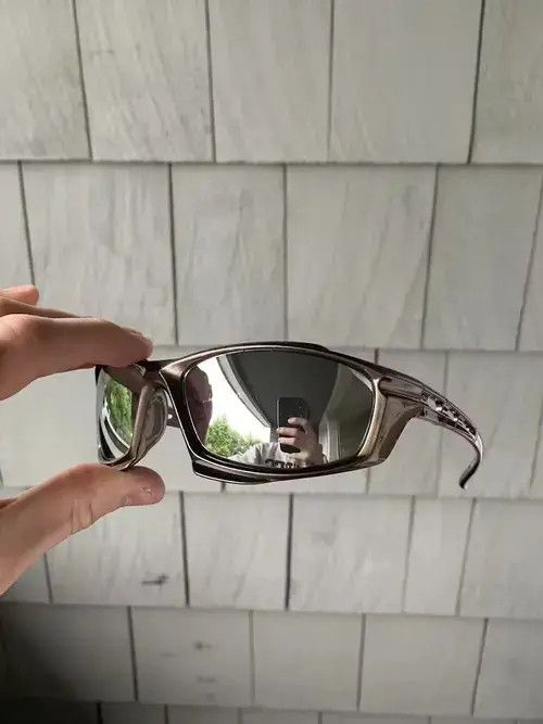 Electric Visual × Japanese Brand Vintage 2000s Sports Wrap Sunglasses Silver Punk Y2K Raver Size ONE SIZE - 2 Thumbnail