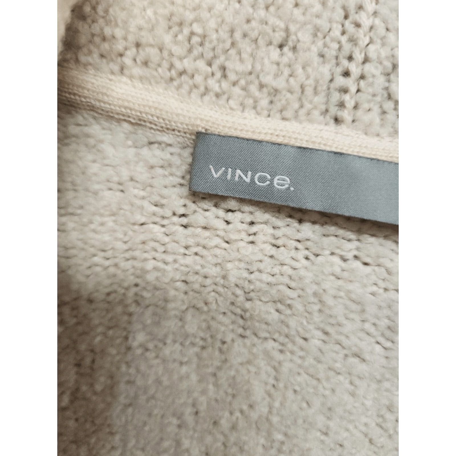 Vince Vince Cardigan Sweater Women S Beige Knit Wool Belted Bow Strap Size S / US 4 / IT 40 - 4 Thumbnail