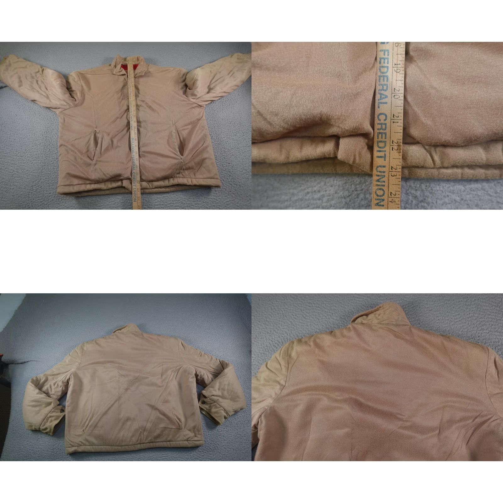 Vintage VINTAGE Riff Bomber Jacket Mens M Beige Faux Fur Lined Insulated 50s 60s Size US M / EU 48-50 / 2 - 8 Thumbnail