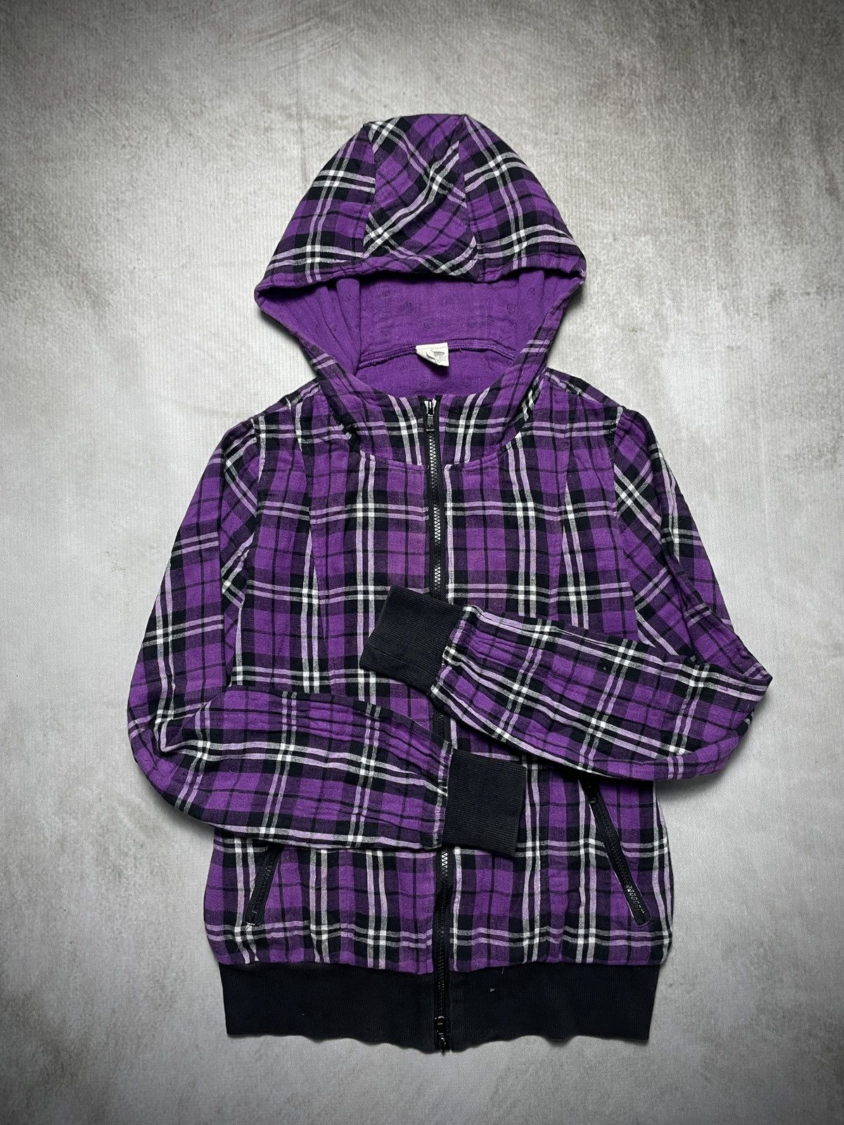 Japanese Brand 2000’s Artemis - LGB Style Plaid Hooded Jacket Size US XS / EU 42 / 0 - 2 Thumbnail