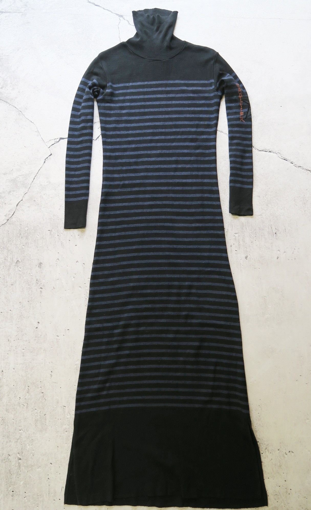 image of Jean Paul Gaultier Maxi Dress With Golf M/l in Navy, Women's (Size Medium)