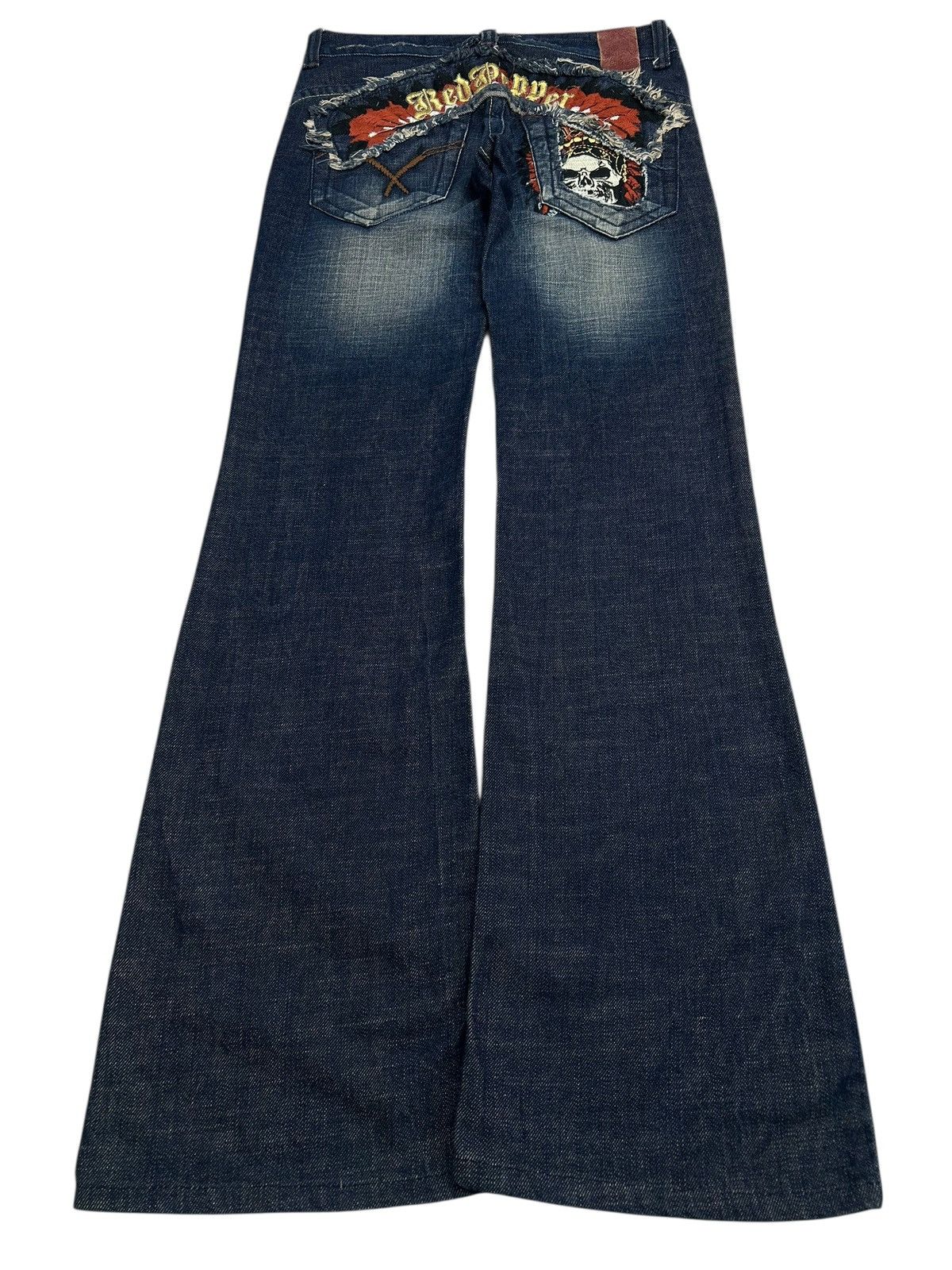 Hysteric Glamour Flare Red Pepper Japan Jean Patches Distressed Embroidery Size US 30 / EU 46 - 2 Thumbnail