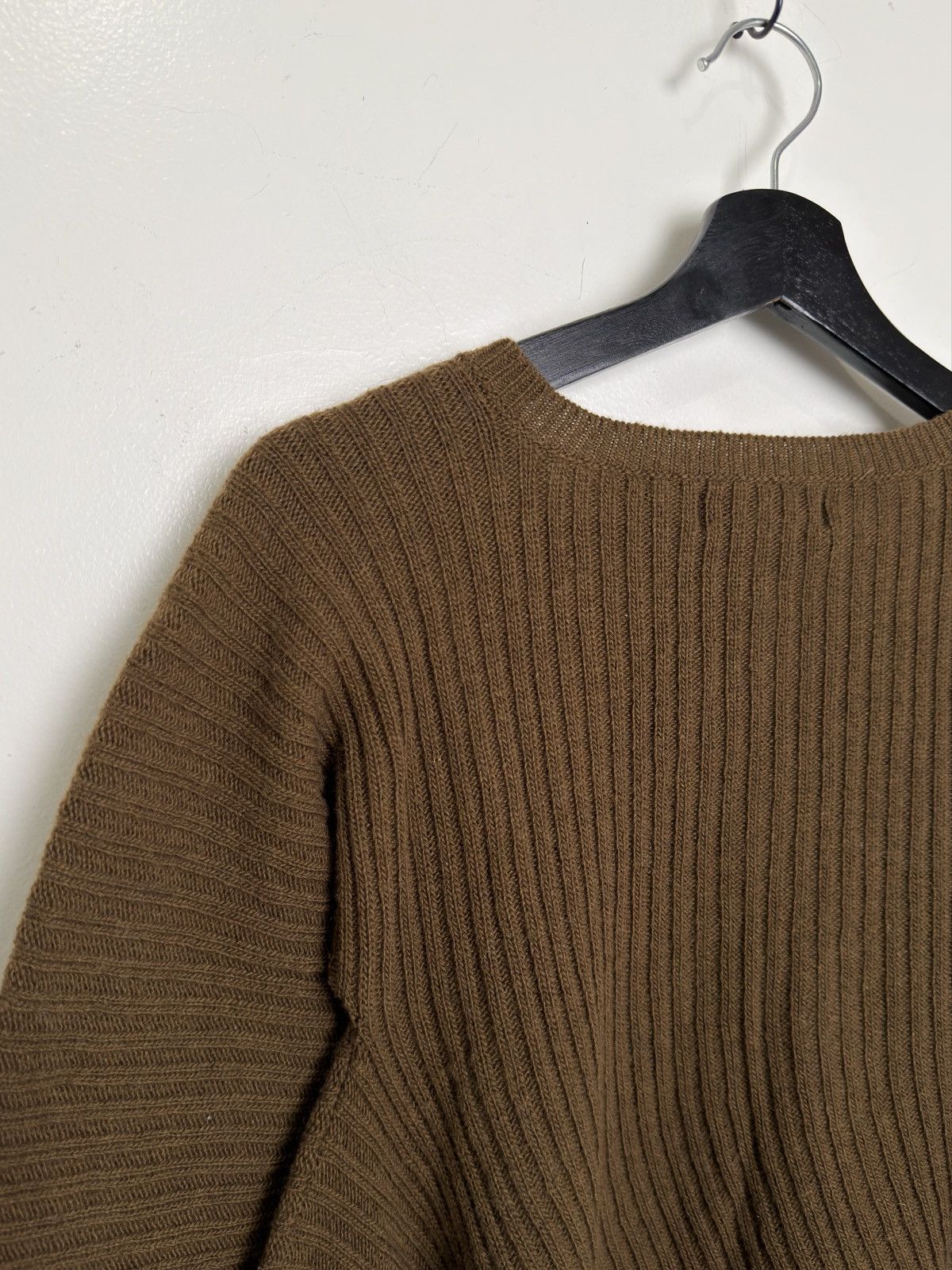 Y's Y's Twisted Ribbed V-Neck Size M / US 6-8 / IT 42-44 - 3 Thumbnail