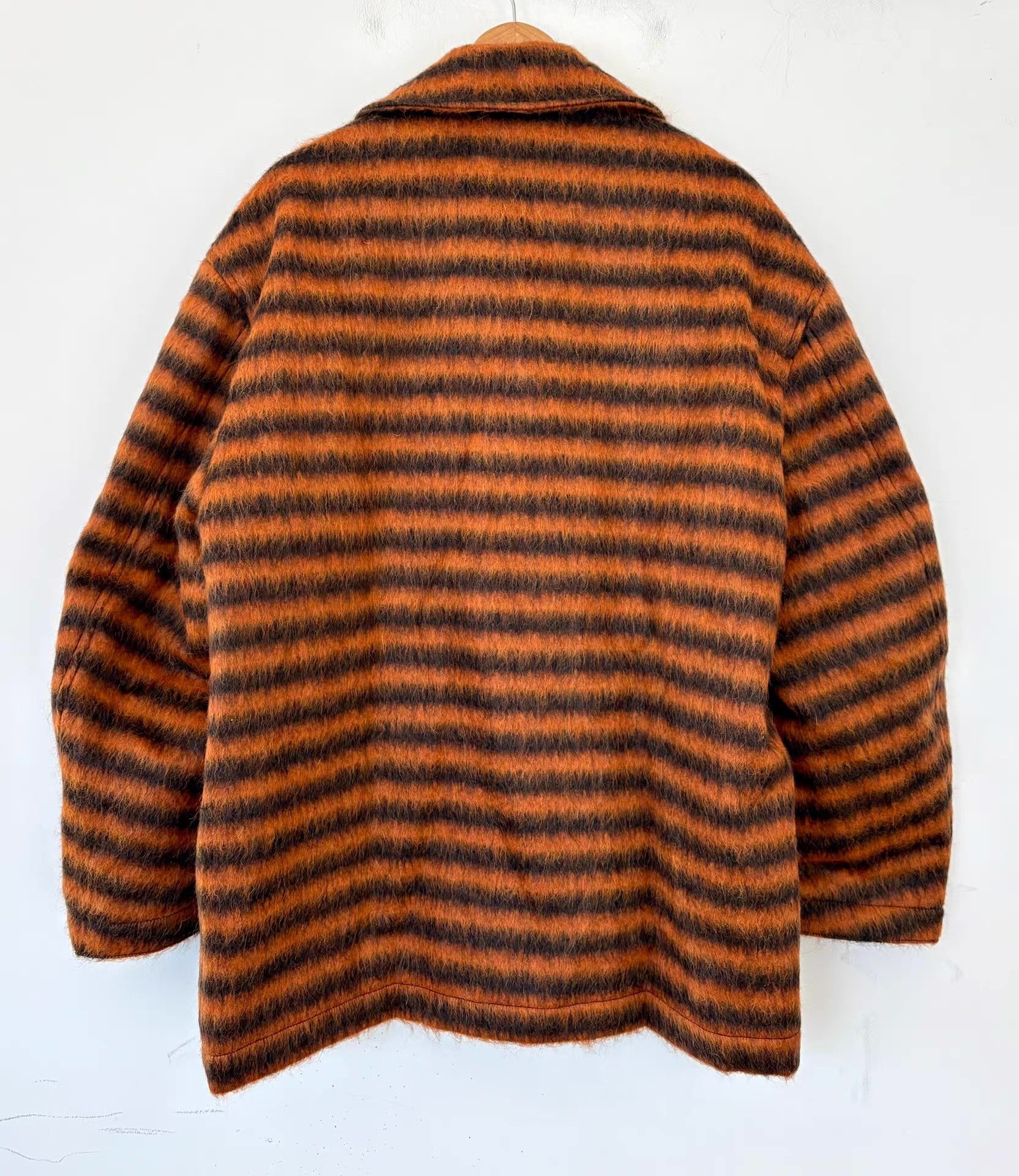 Marni Marni Men's Striped Wool-Blend Coat Ｑ21 Size US M / EU 48-50 / 2 - 2 Thumbnail