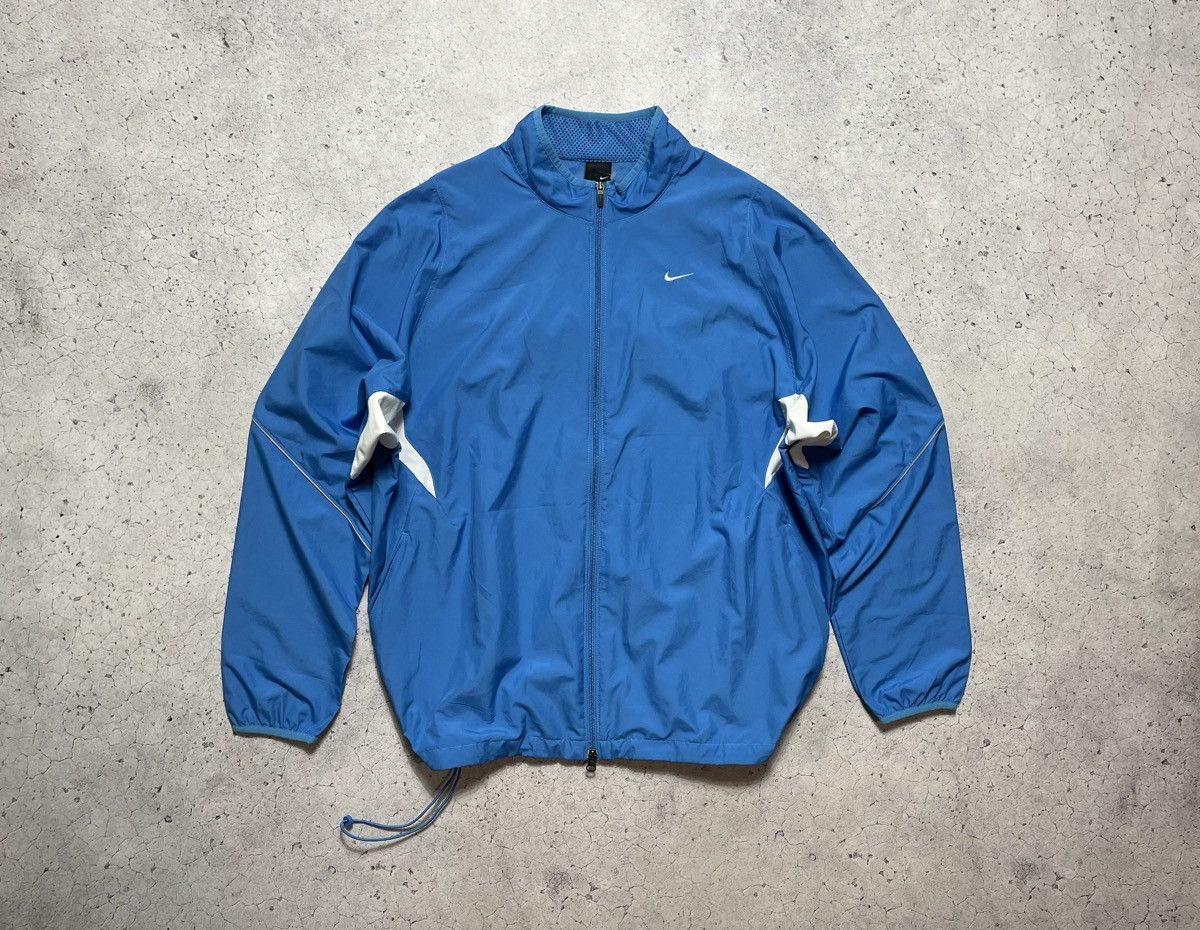 Nike Vintage Nylon Light Blue Nike Swoosh Windbreaker Jacket Size US XL / EU 56 / 4 - 1 Thumbnail