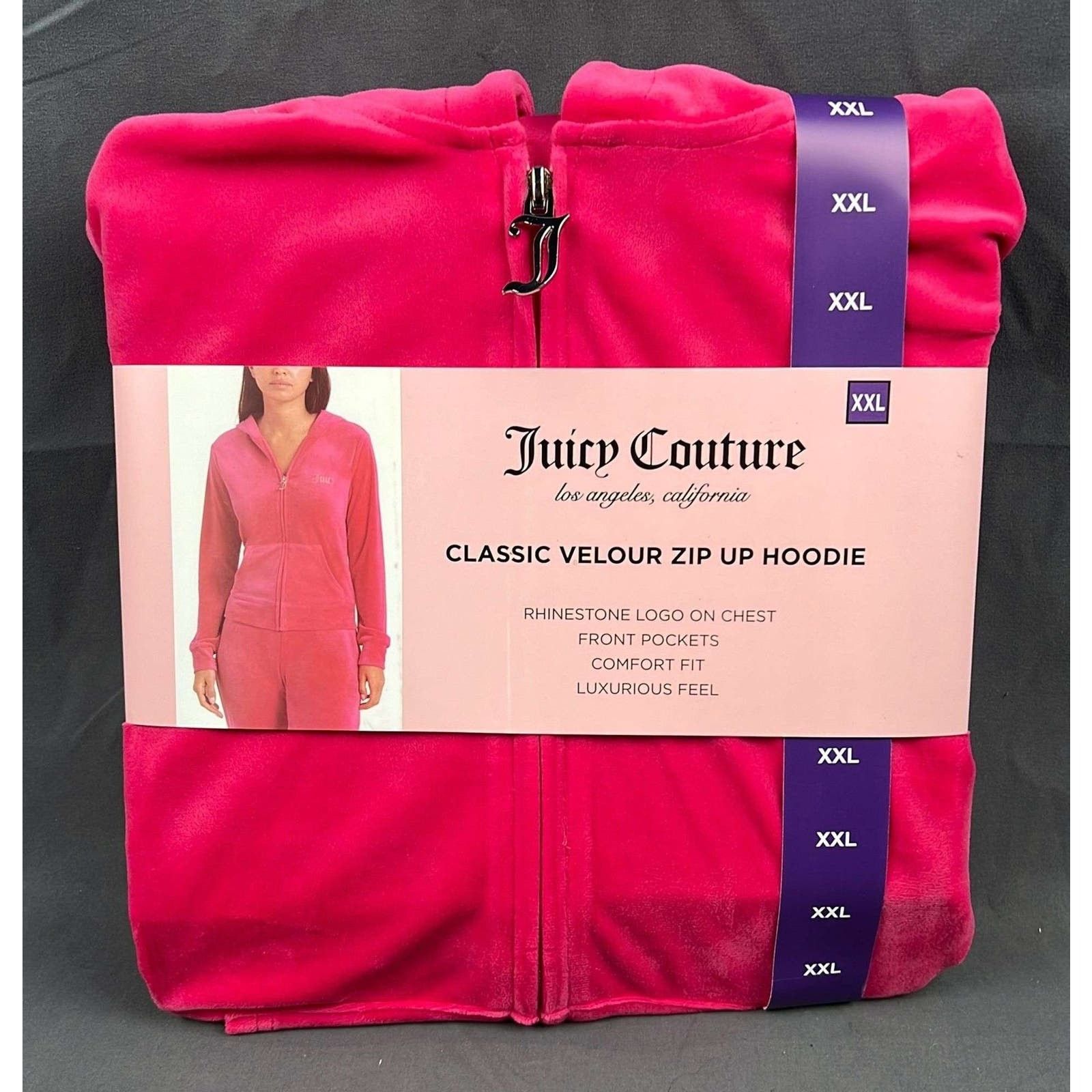 Juicy Couture Juicy Couture Women's Pink Hoodie (XXL) New with Tags Size XXL / US 16-18 / IT 52-54 - 2 Thumbnail