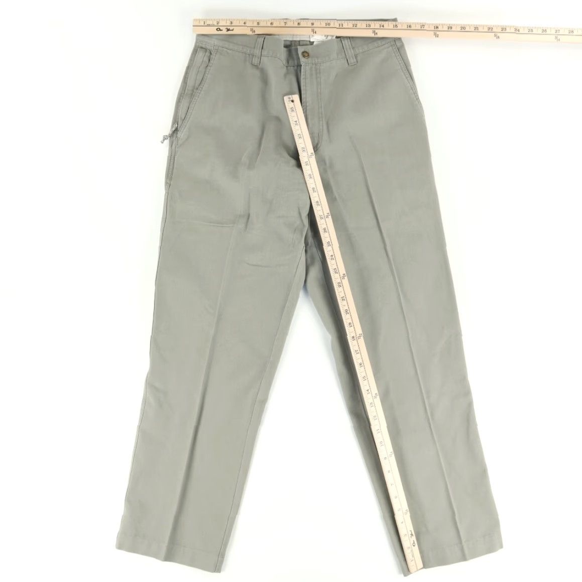 Vintage Columbia Men Gray Cotton Khaki Chino Pants 32 Inseam 32 Regular Fit Size US 32 / EU 48 - 3 Thumbnail