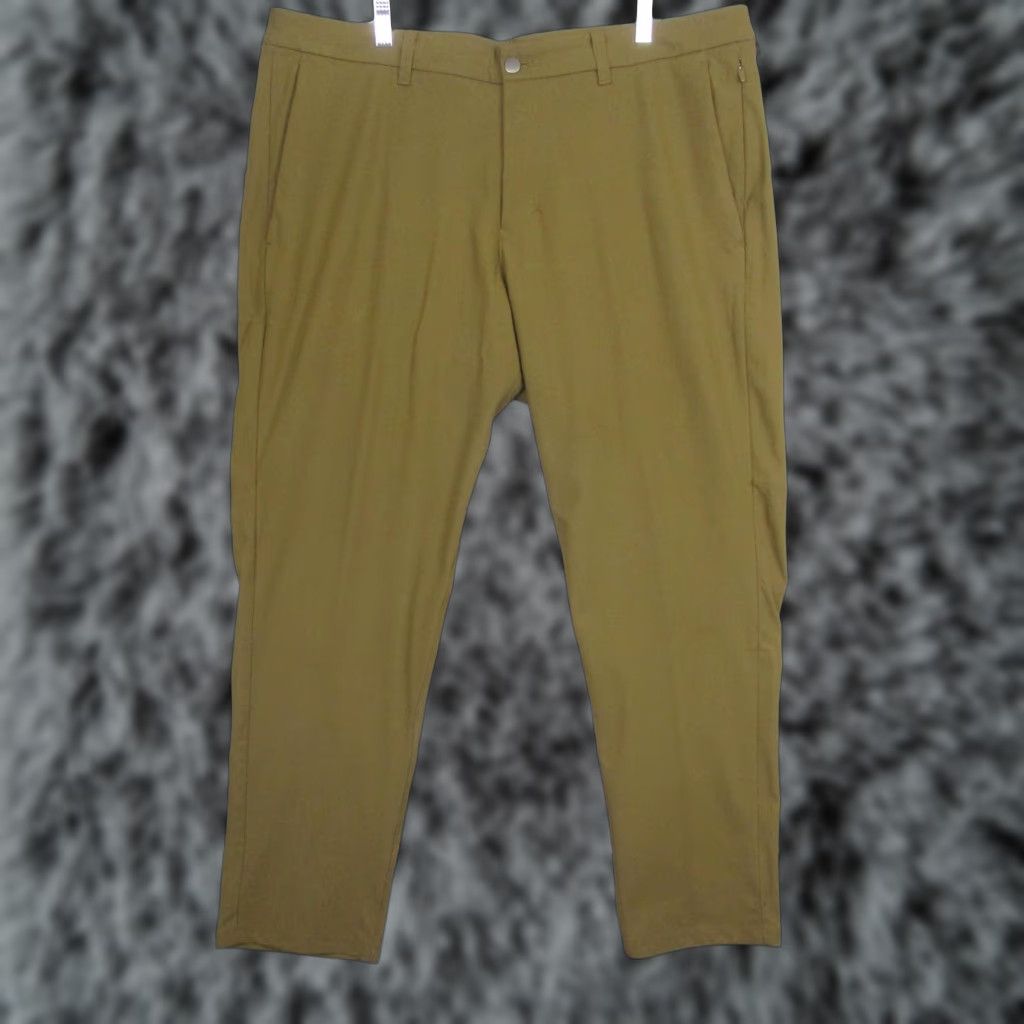 Lululemon Lululemon Mens Pants Slim Tapered Flat Front Chino Green 40 Regular Inseam 30 Pockets Button Logo Size US 40 / EU 56 - 1 Thumbnail