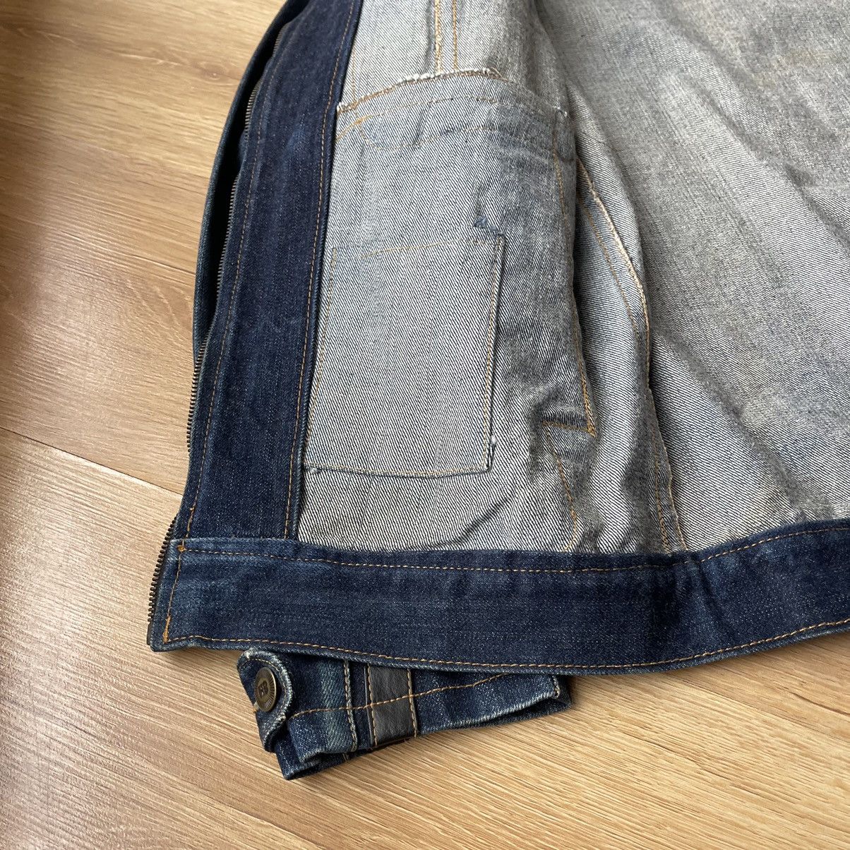 If Six Was Nine Vintage Distressed Carpenter Moto Zip Denim Jacket y2k Size US L / EU 52-54 / 3 - 10 Thumbnail