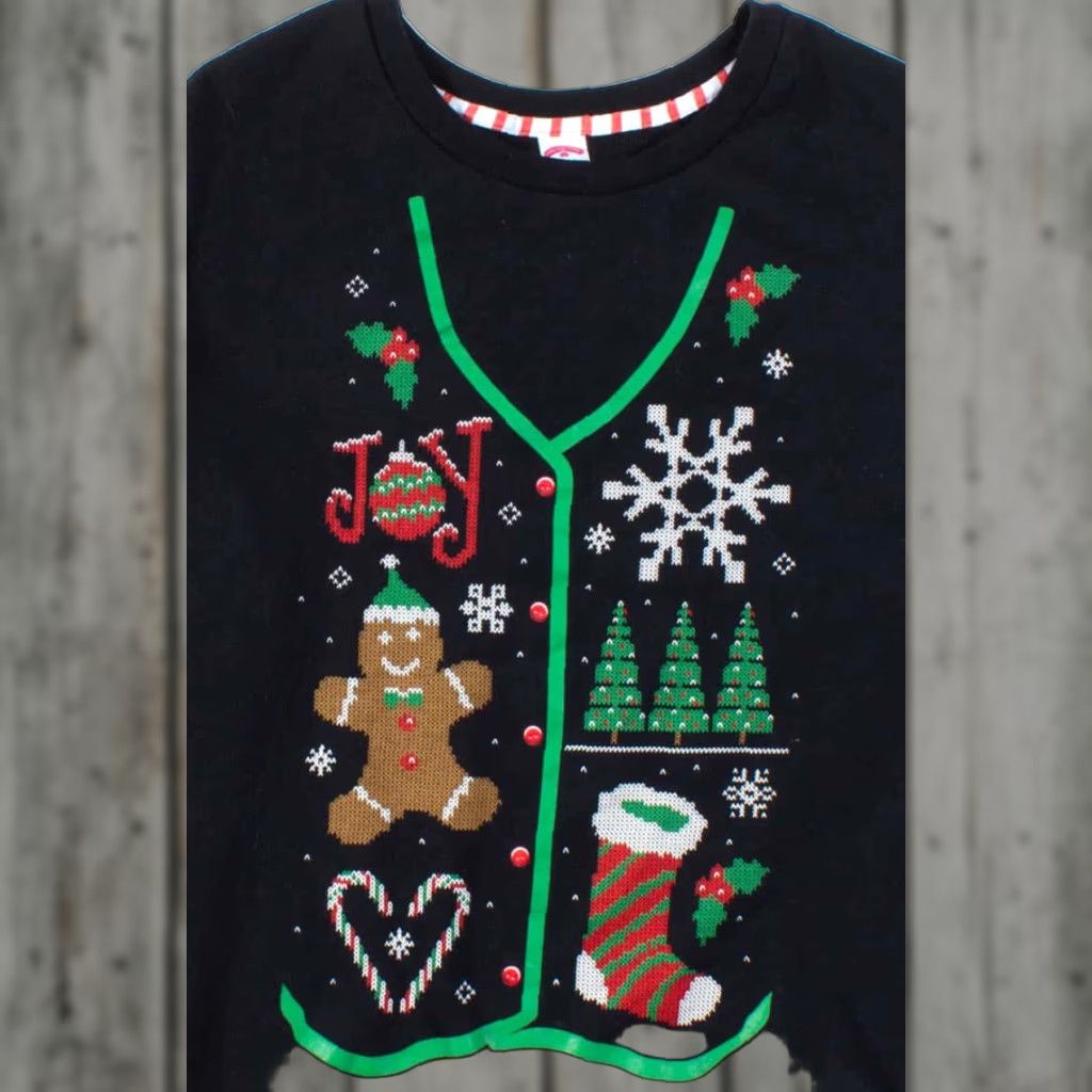 Vintage VINTAGE Black Holiday Time Sweatshirt Shirt Adult Large Black Christmas Trees Cotton/Polyester 80s 90s Mens Womens Size L / US 10 / IT 46 - 1 Thumbnail