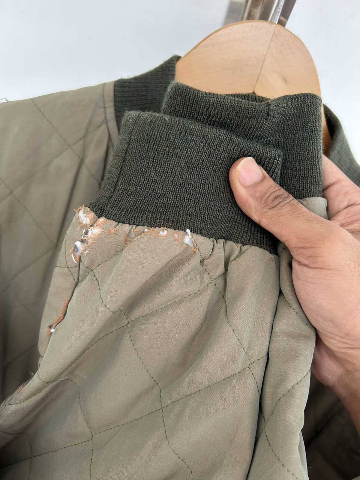 Burberry Bomber Quilted Jacket Olive Size US L / EU 52-54 / 3 - 4 Thumbnail