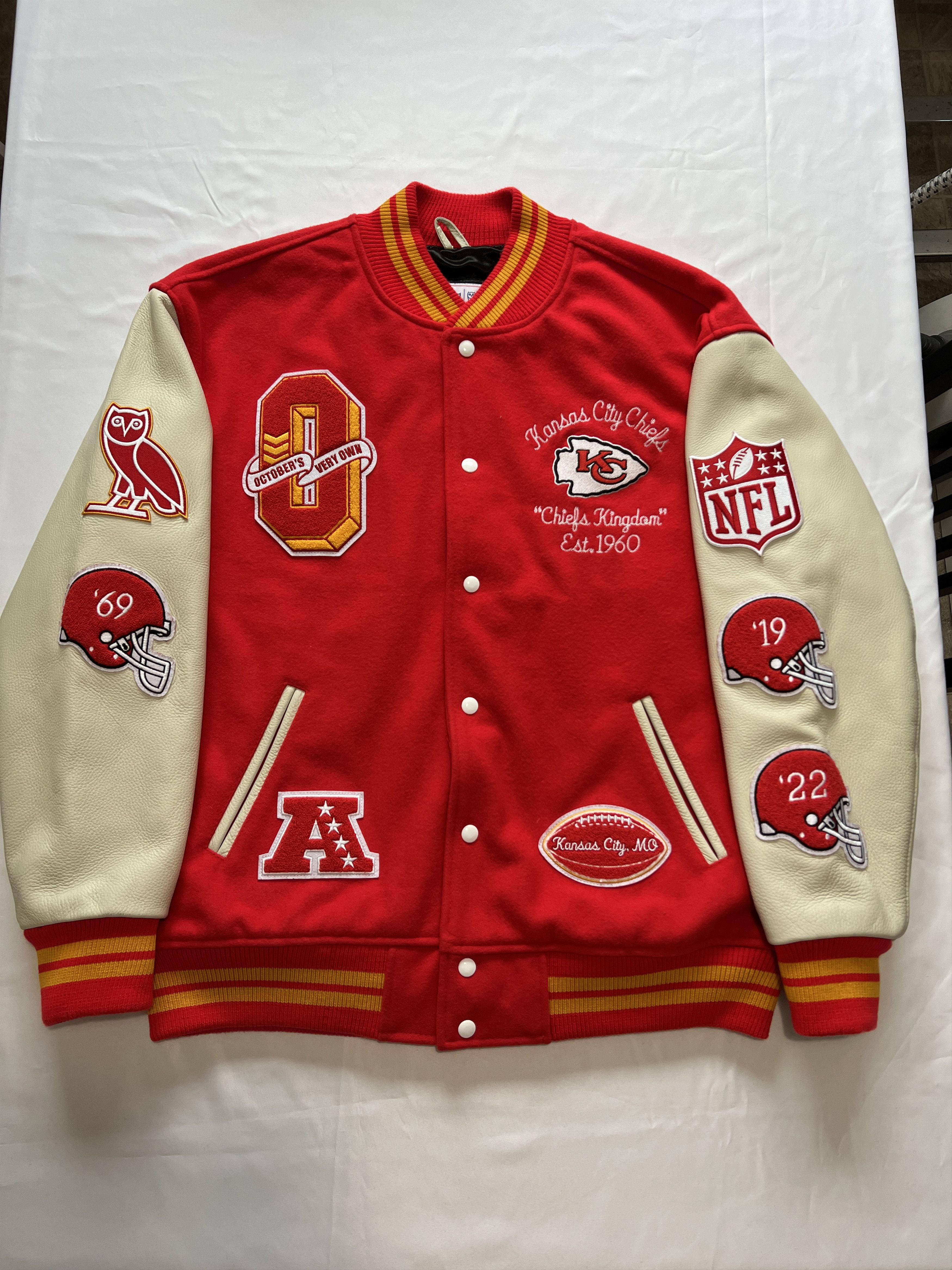 Drake OVO x NFL KANSAS CITY CHIEFS OG VARSITY JACKET Size US XXL / EU 58 / 5 - 1 Thumbnail