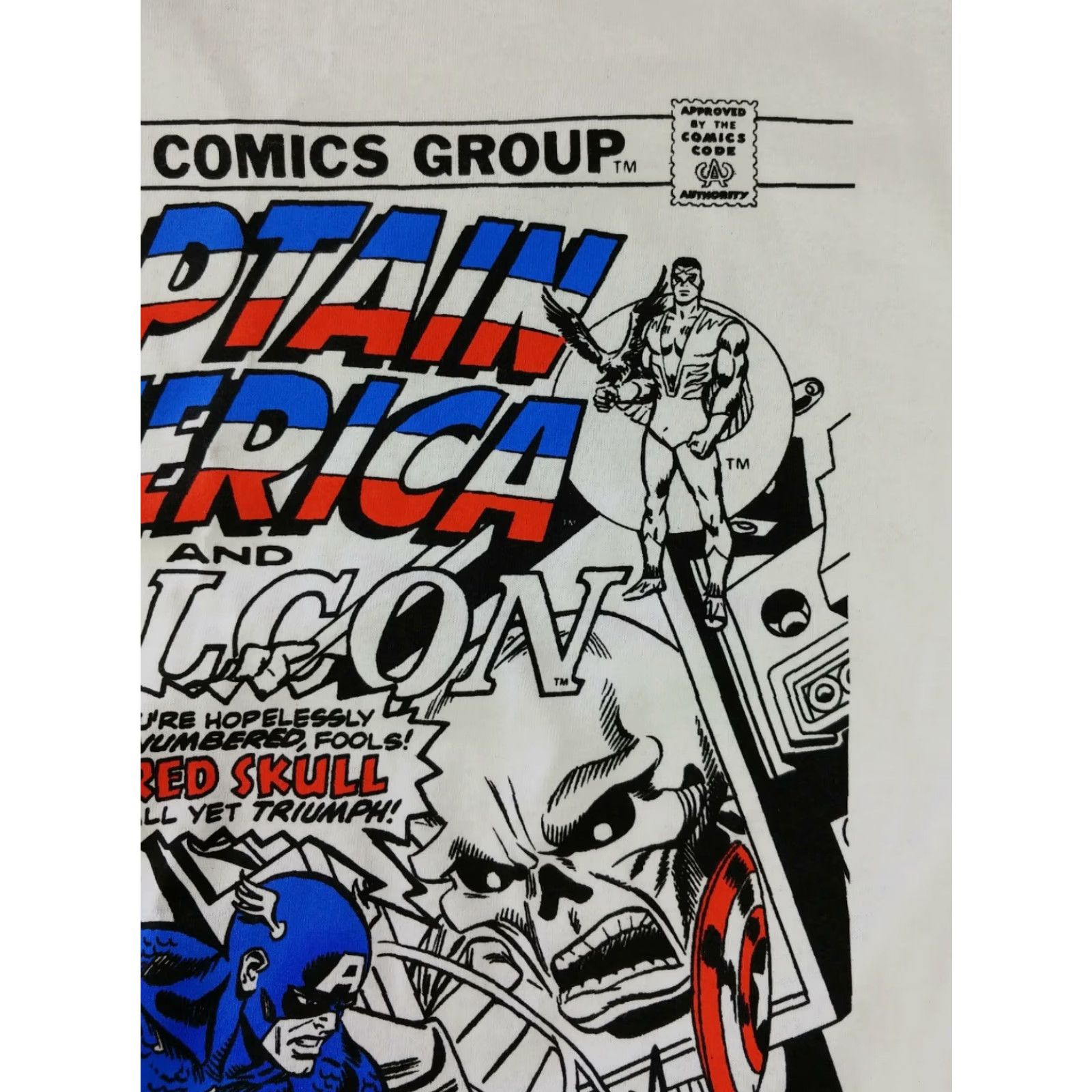 Vintage Captain America Shirt Men Large White Graphic Comics Book Print Marvel Size US L / EU 52-54 / 3 - 4 Thumbnail