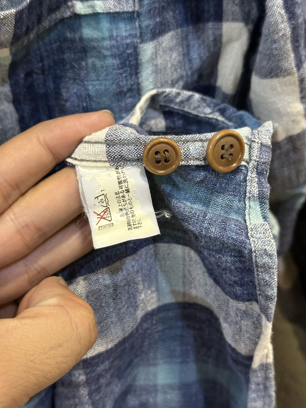 Blue Blue Japan Blue Blue Japan Indigo Dyed Flannel Button Up Shirt Size US M / EU 48-50 / 2 - 11 Thumbnail