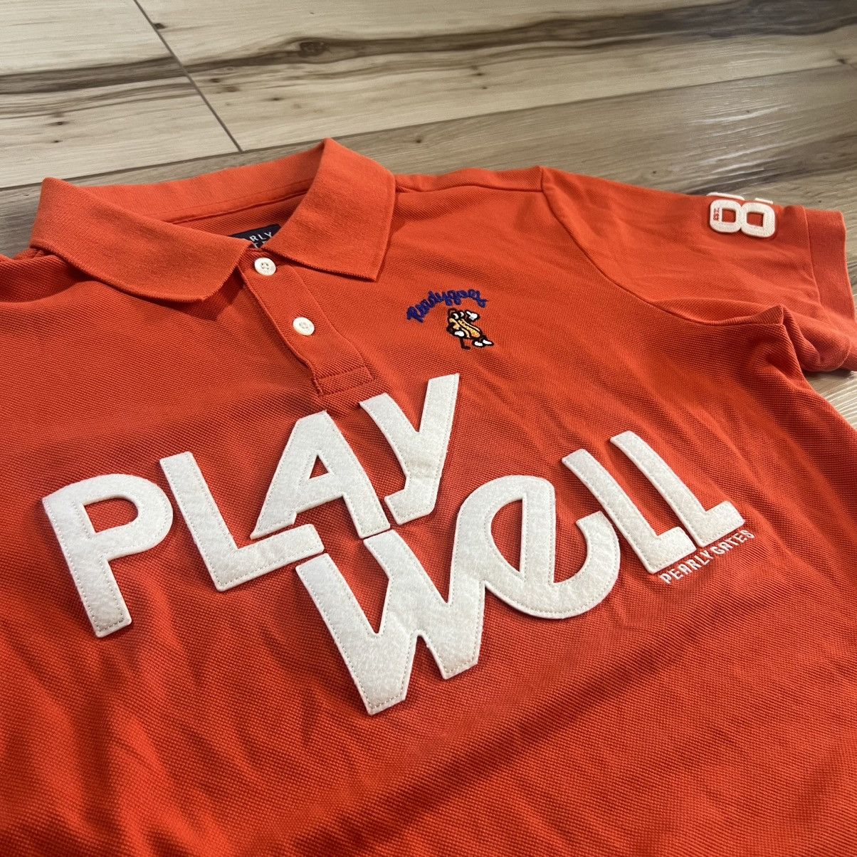 Other Pearly Gates Japan Golf Polo Shirt Orange “Play Well” Size US S / EU 44-46 / 1 - 2 Thumbnail