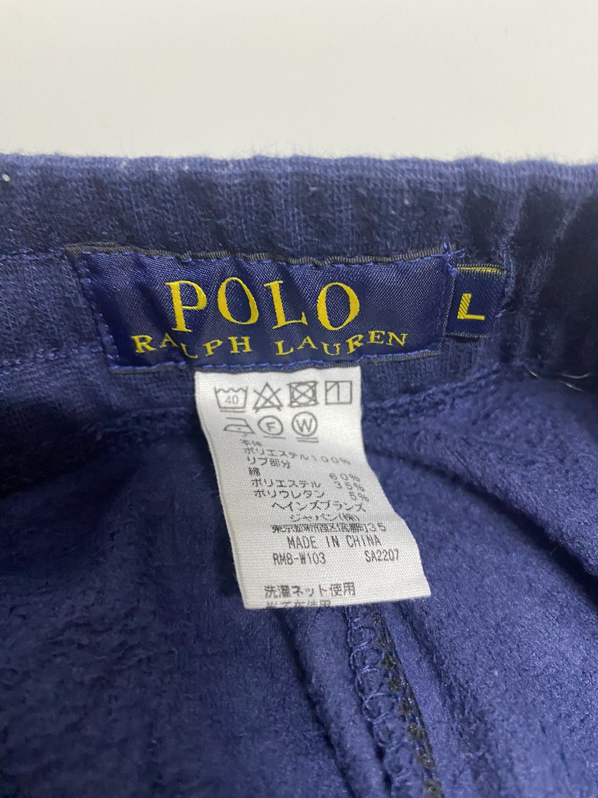 Polo Ralph Lauren × Ralph Lauren Vintage Polo Ralph Lauren Jogger Sweatpants Fleece Navy Blue Size US 30 / EU 46 - 9 Thumbnail
