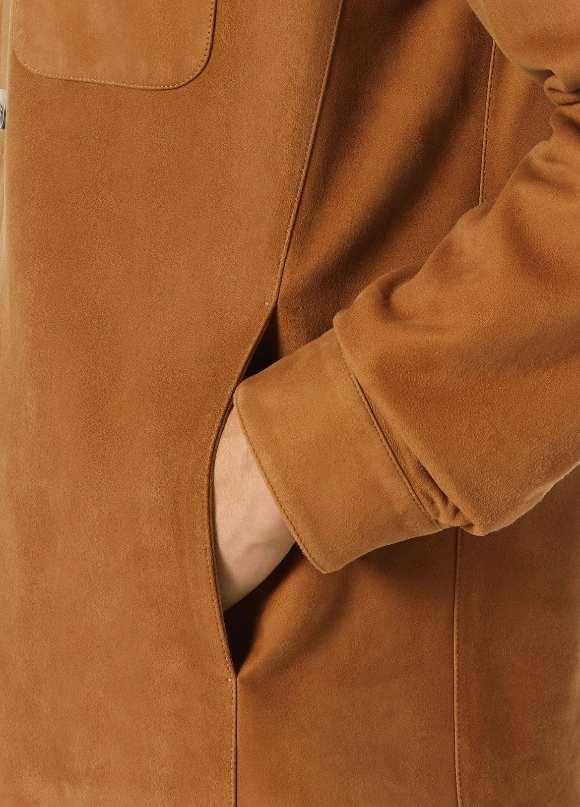 Loro Piana o1srvl11e0526 FAP3922 Lowered Suede Overshirt in Brown Size US L / EU 52-54 / 3 - 5 Thumbnail