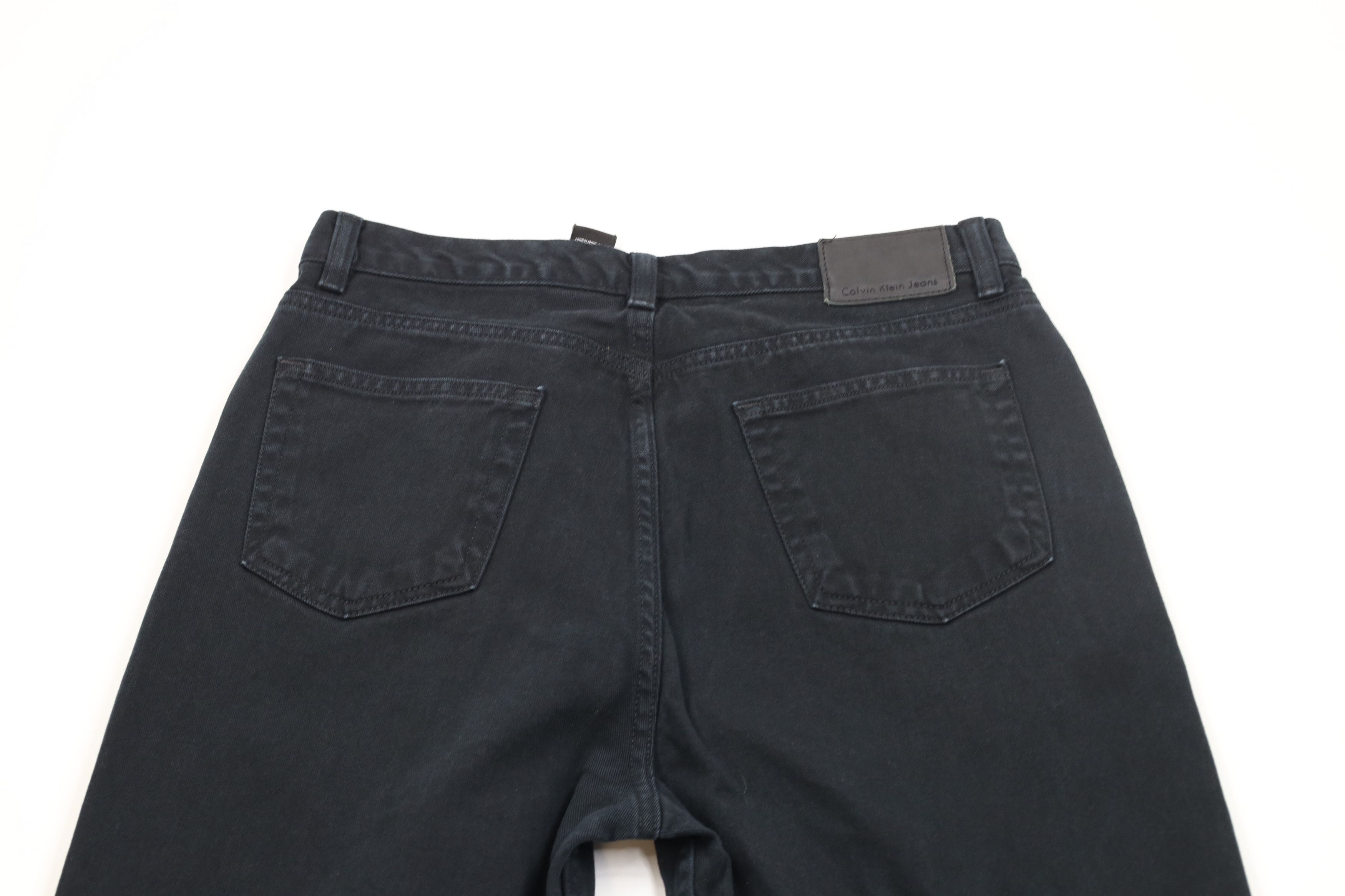 Calvin Klein × Vintage Vintage 90s Calvin Klein Spell Relaxed Fit Denim Jeans Black Size US 34 / EU 50 - 11 Thumbnail