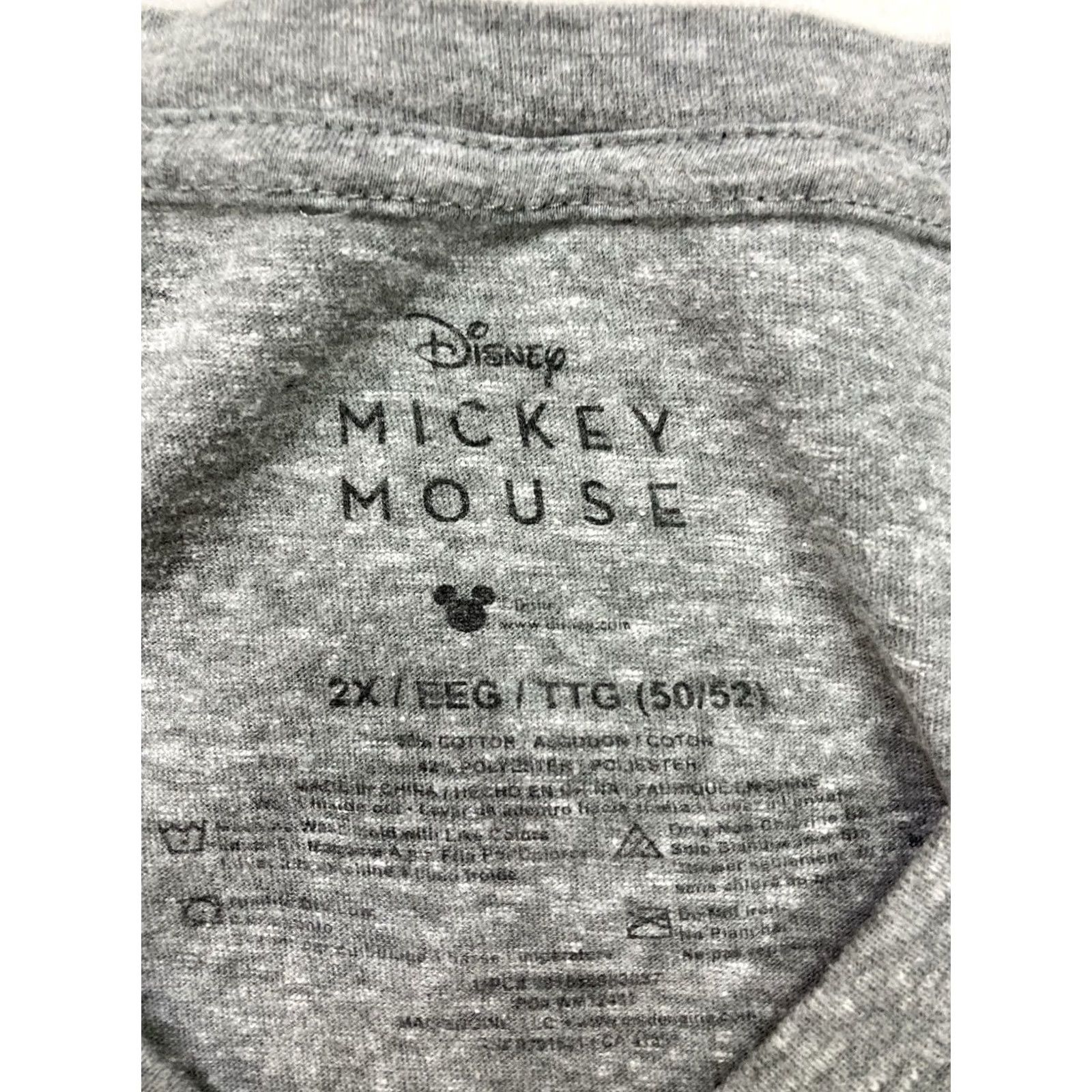 Disney VINTAGE Disney Mickey Mouse Graphic T-shirt Men XXL Gray Short Sleeve Size US XXL / EU 58 / 5 - 4 Thumbnail