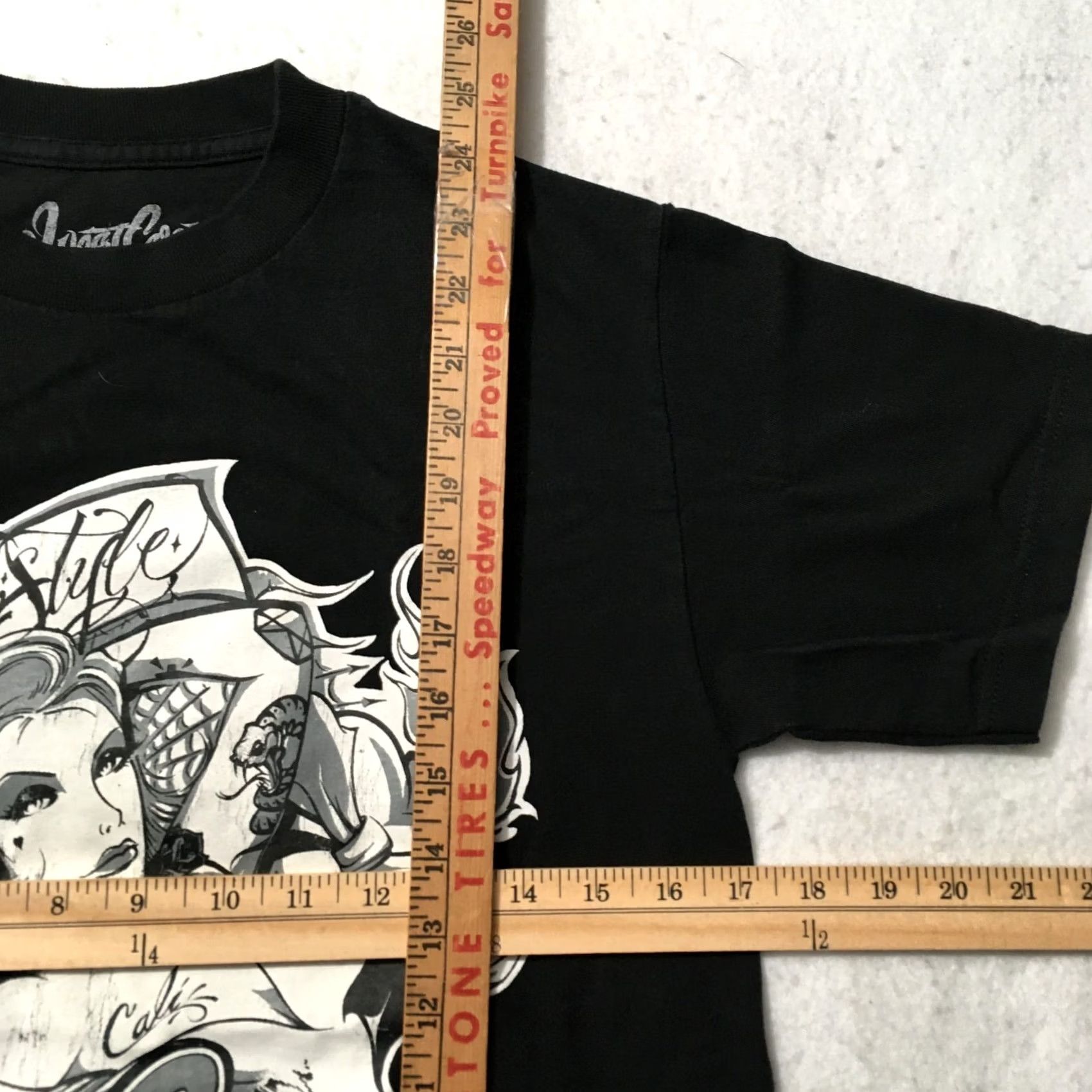 Vintage WEST COAST CUSTOMS Logo T-Shirt Black SMALL Y2K Grunge LADY ART CHOLO GANGSTER Size US S / EU 44-46 / 1 - 5 Thumbnail