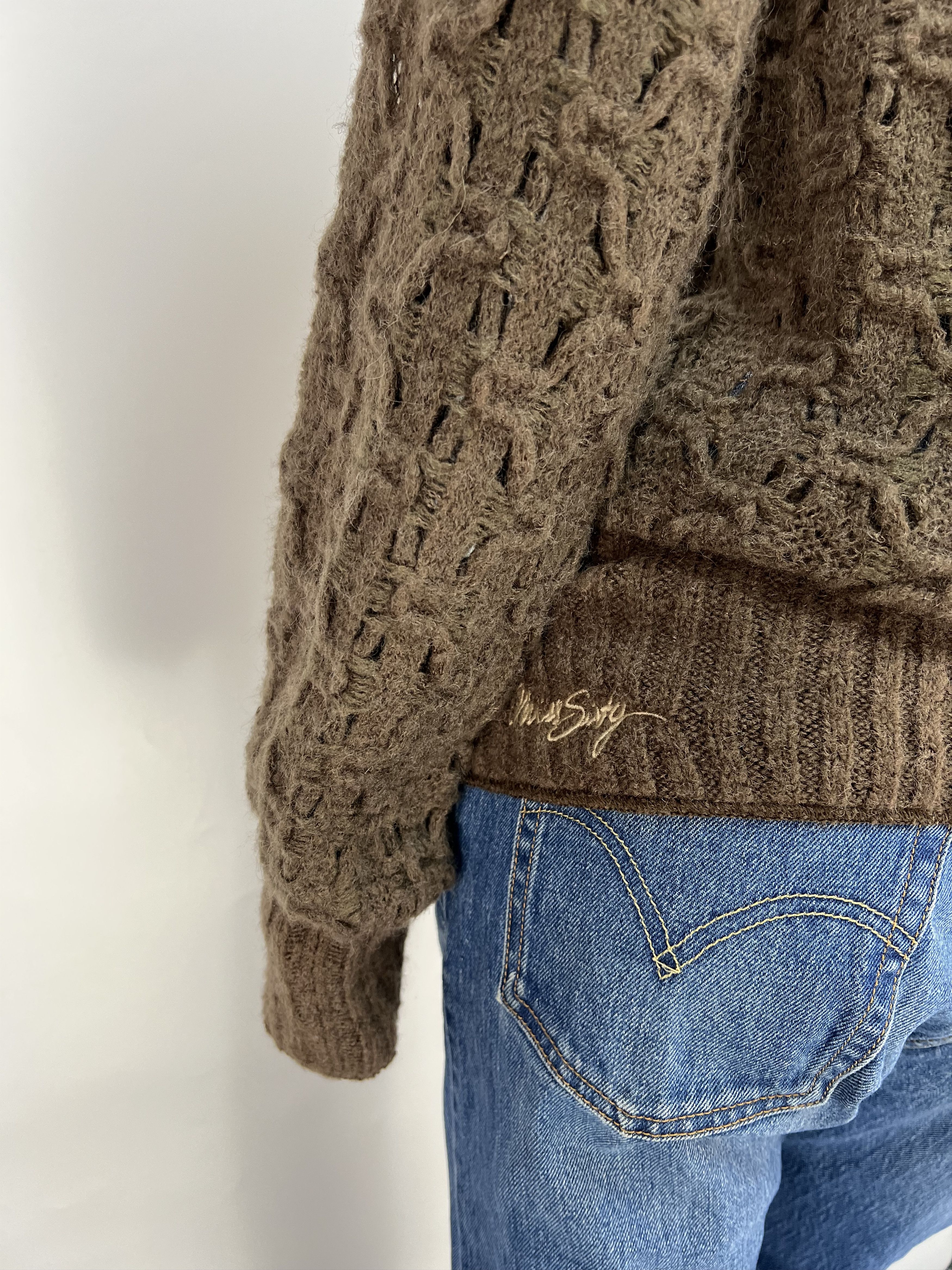 Miss Sixty Miss Sixty Vintage Womens Brown Knitted V-Neck Wool Sweater Size XS / US 0-2 / IT 36-38 - 11 Thumbnail