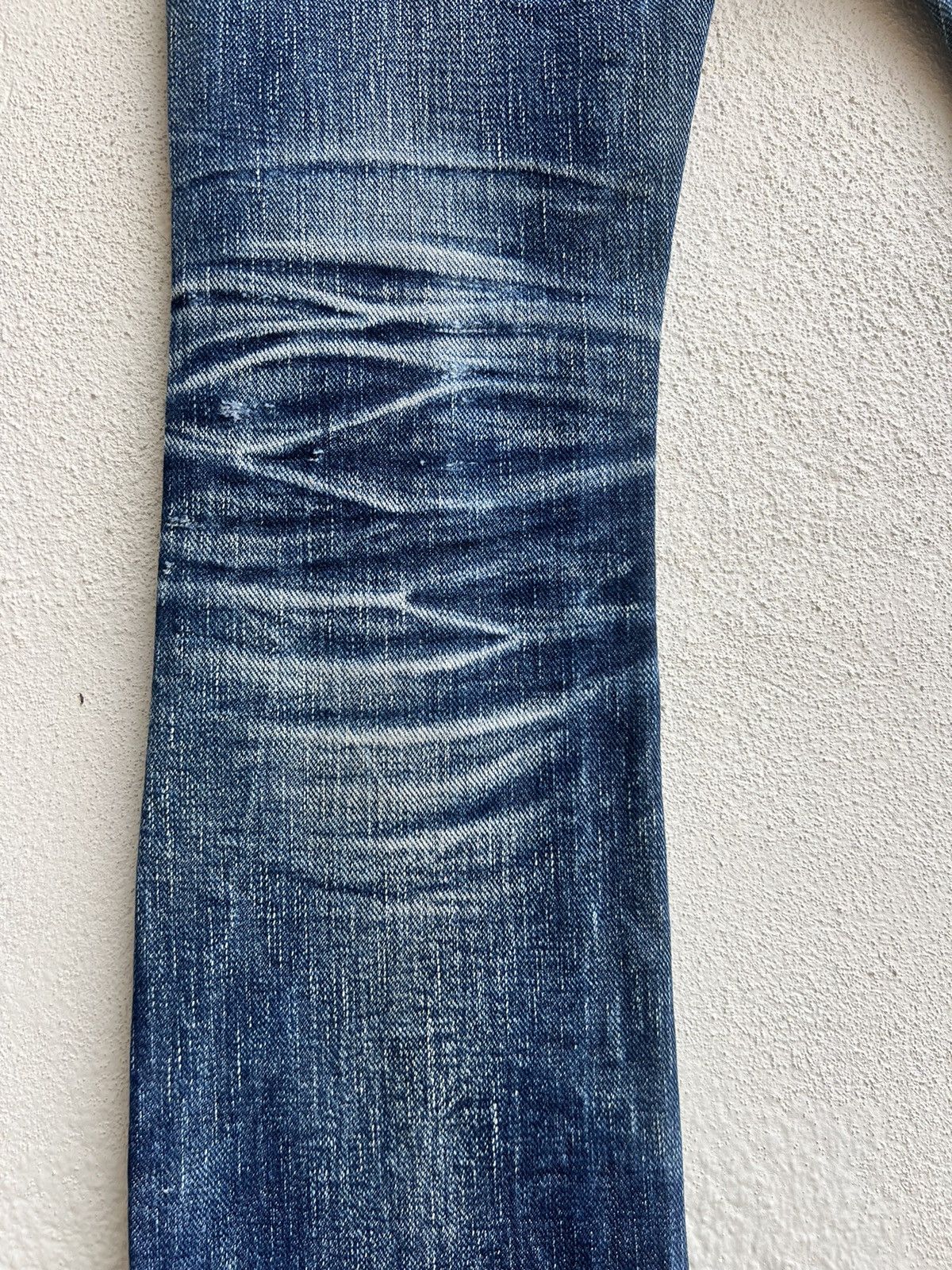 Freewheelers Trashed West Ride Japan Thick Denim Bootcut Jeans Size US 28 / EU 44 - 17 Thumbnail