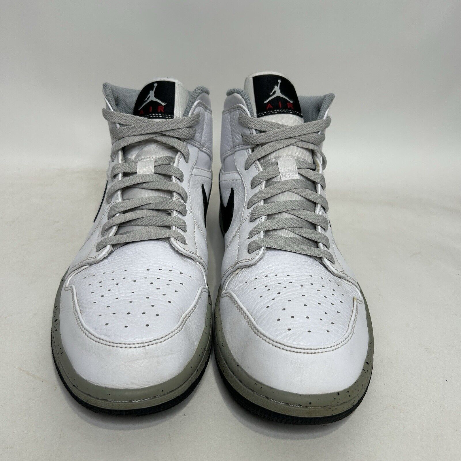 Jordan Brand Nike Shoes Air Jordan 1 Mid Retro “White Cement” 2024 Size US 13 / EU 46 - 2 Thumbnail